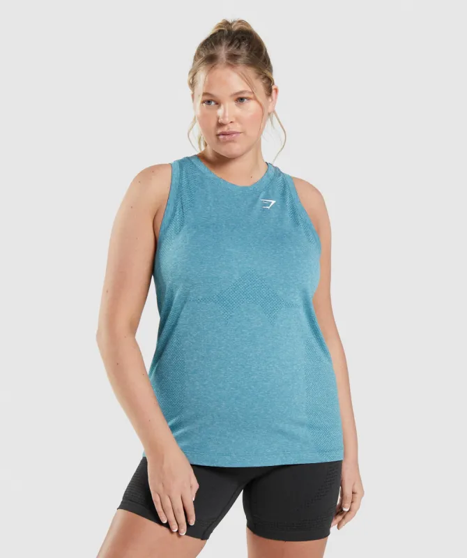 Gymshark Vital Seamless 2.0 Light Tank - Tahoe Teal Marl sold by Gymshark