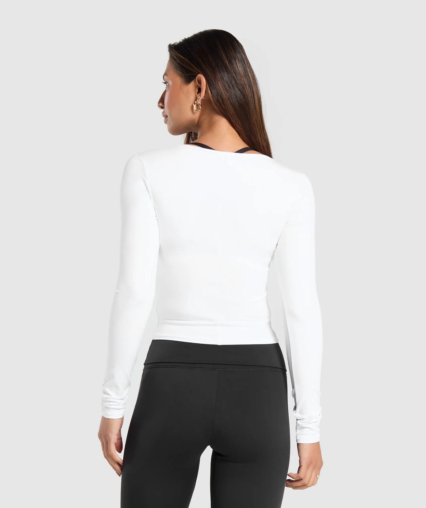 Gymshark Everyday Long Sleeve Midi Top - White sold by Gymshark product image thumbnail 2