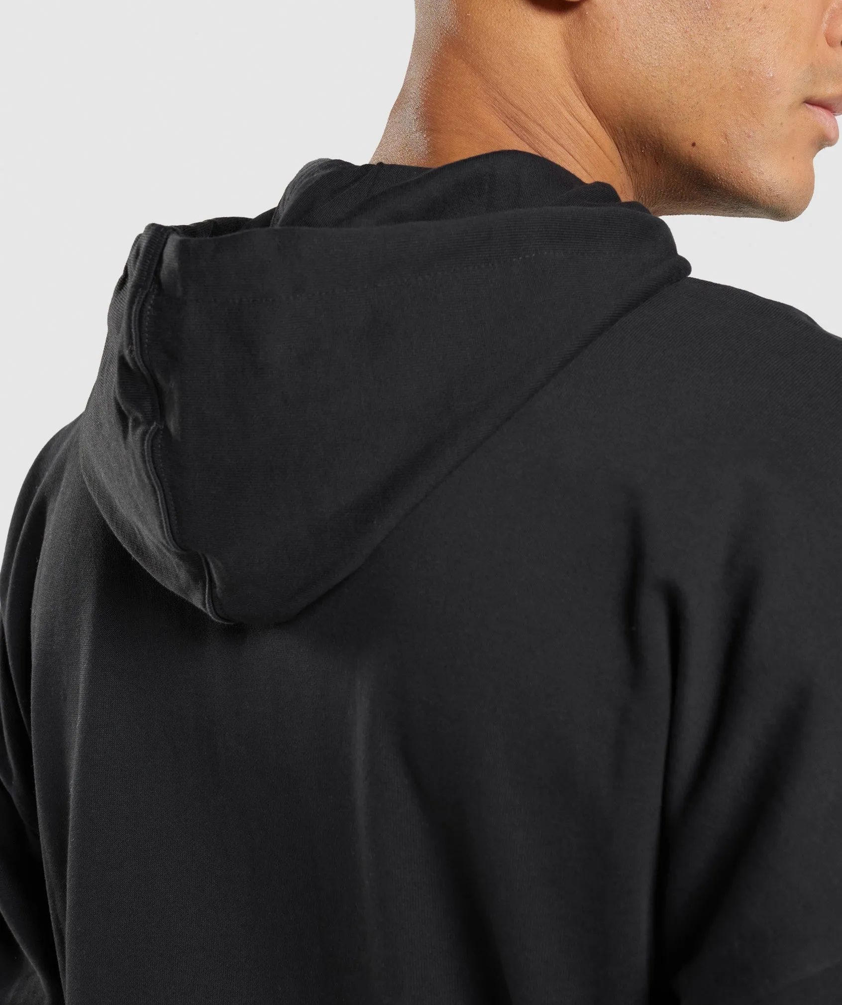 Gymshark Essential Zip Up Hoodie - Black sold by Gymshark product image thumbnail 5