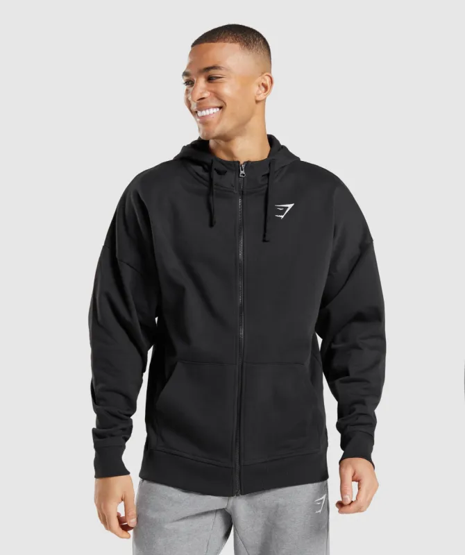 Gymshark Essential Zip Up Hoodie - Black sold by Gymshark