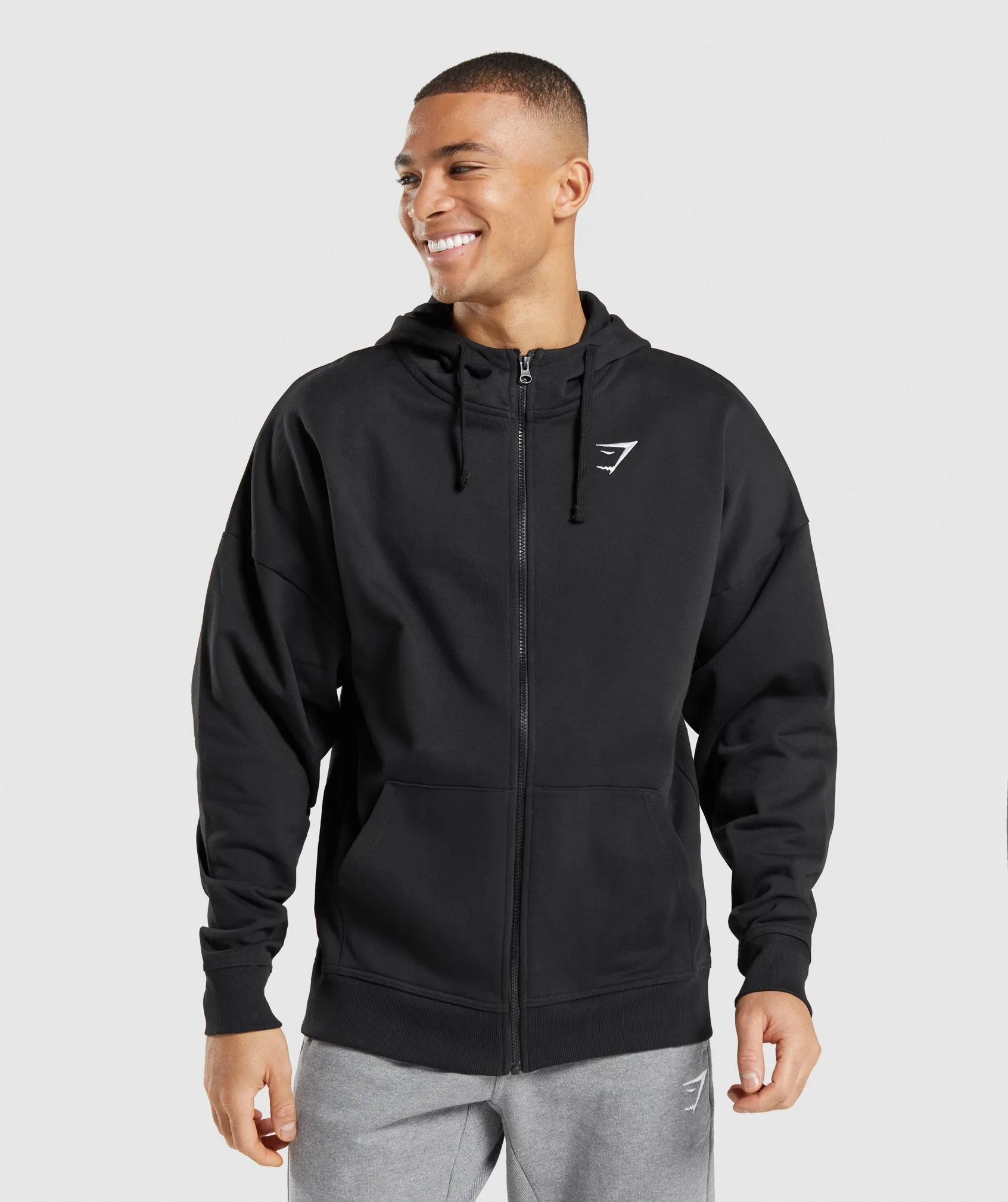Gymshark Essential Zip Up Hoodie - Black sold by Gymshark