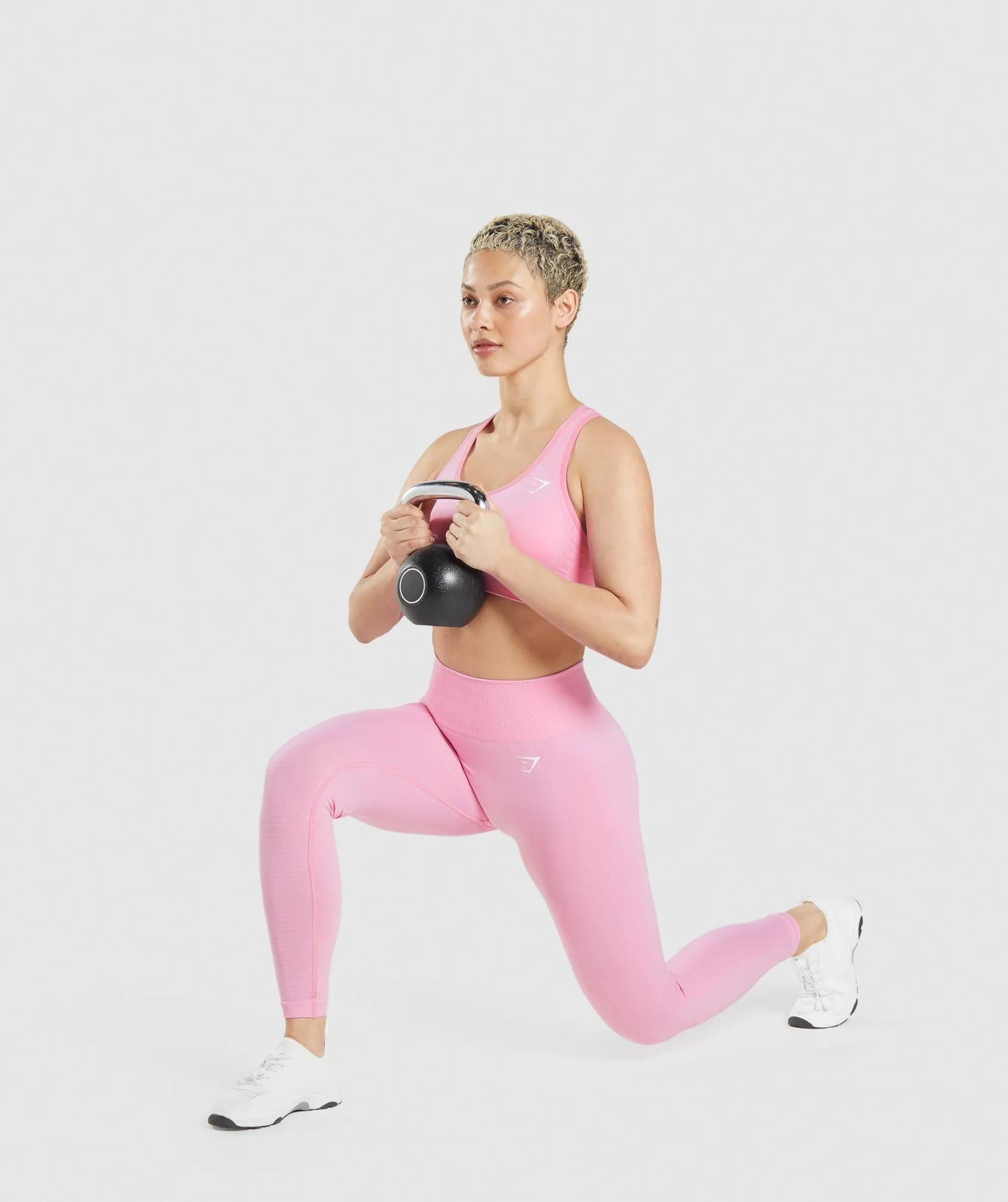 Gymshark Vital Seamless 2.0 Leggings - Sorbet Pink Marl sold by Gymshark product image thumbnail 4