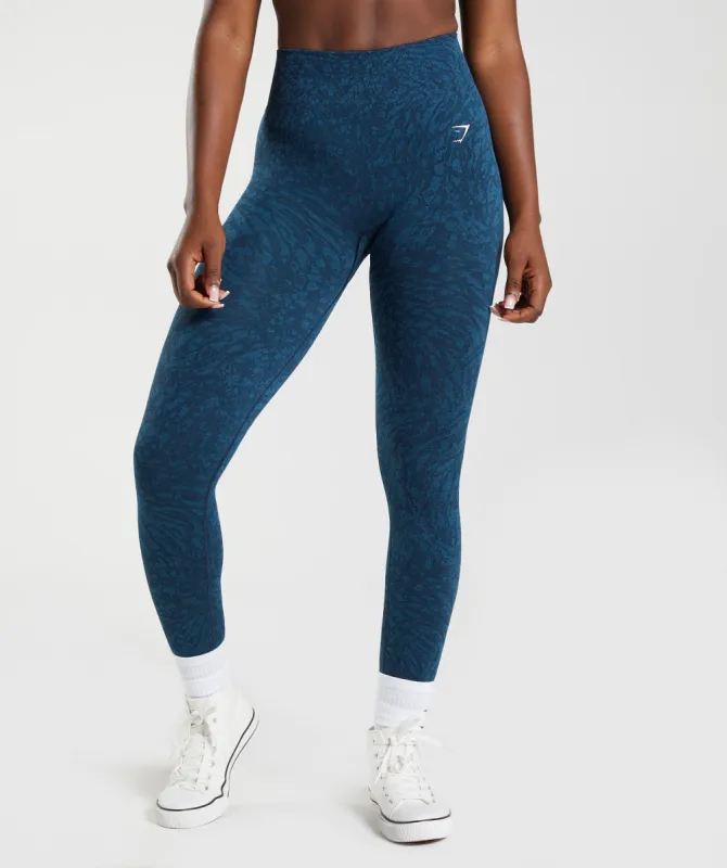 Gymshark Adapt Animal Seamless Leggings - Wild | Navy sold by Gymshark
