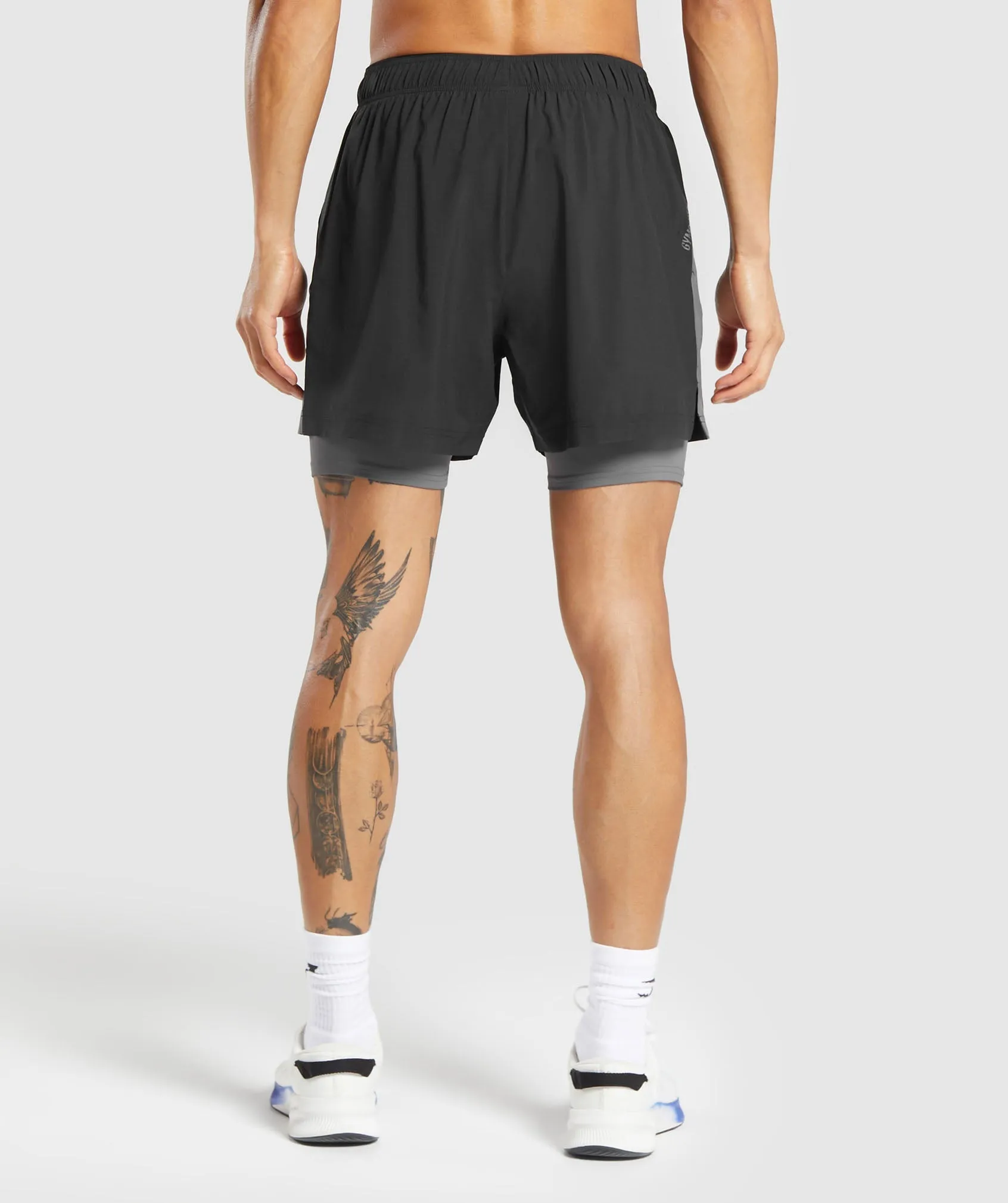 Gymshark Sport 5" 2 in 1 Shorts - Black/Dark Grey sold by Gymshark product image thumbnail 3
