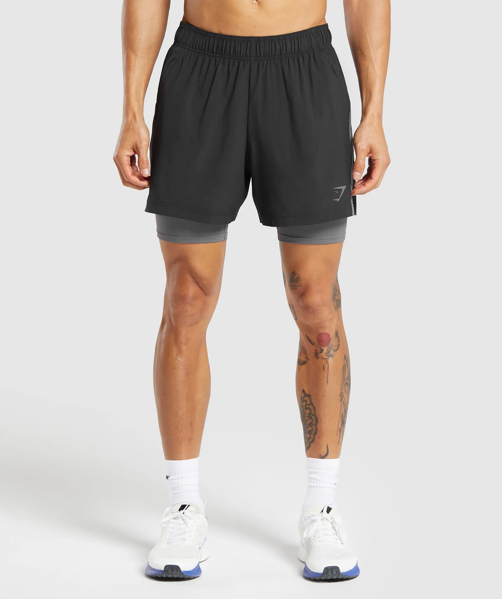 Gymshark Sport 5" 2 in 1 Shorts - Black/Dark Grey sold by Gymshark product image thumbnail 2
