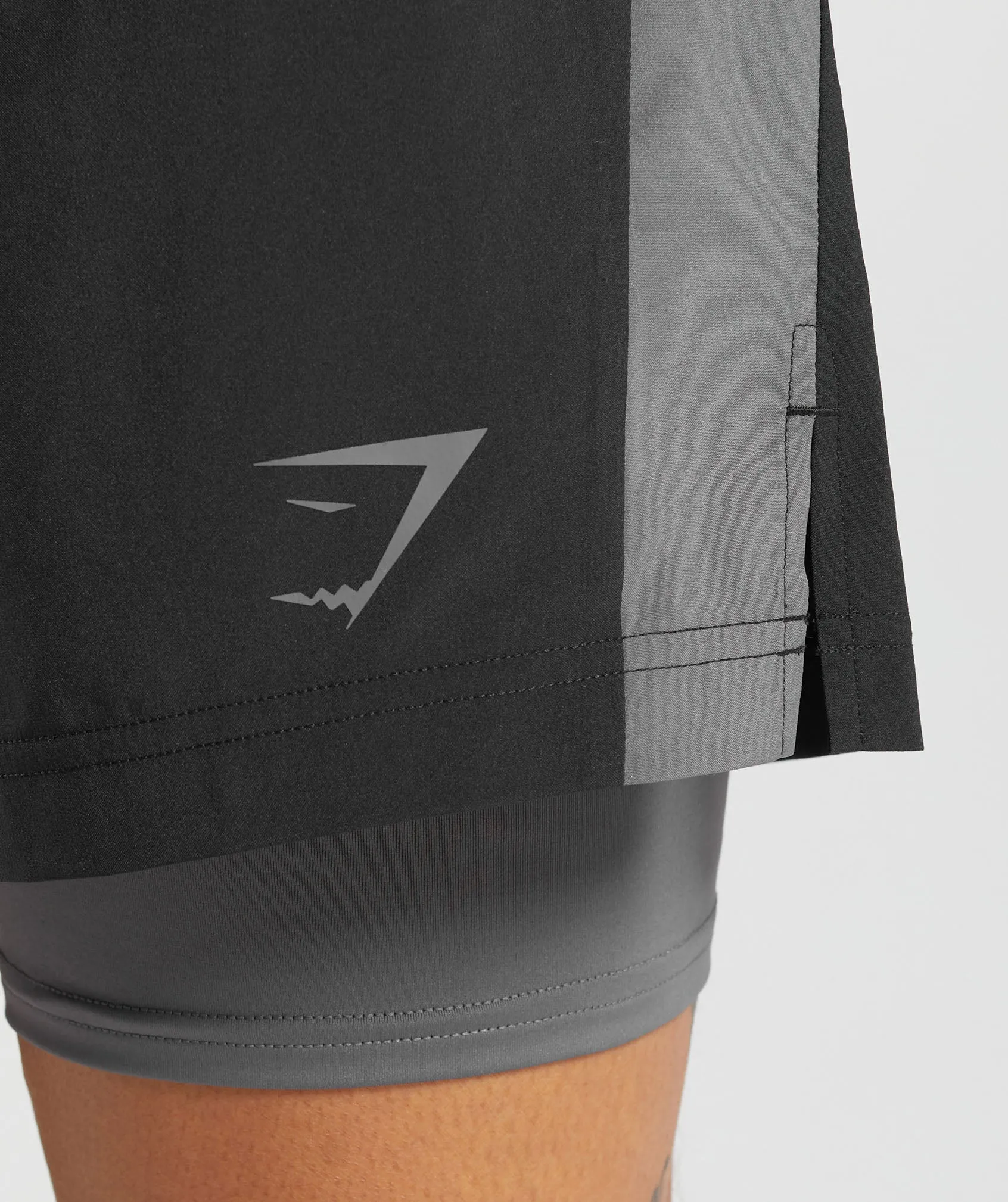 Gymshark Sport 5" 2 in 1 Shorts - Black/Dark Grey sold by Gymshark product image thumbnail 5