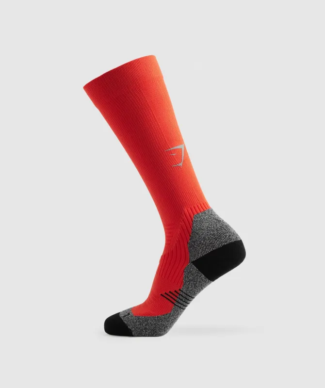 Gymshark Long Performance Socks - Papaya Orange sold by Gymshark