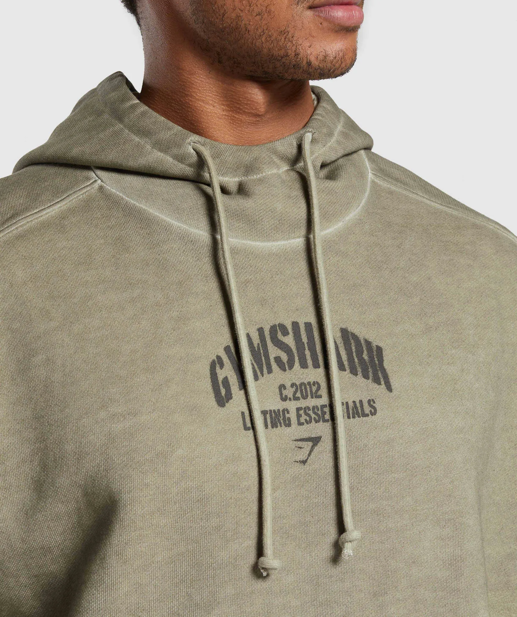 Gymshark Heavyweight Washed Hoodie - Utility Green sold by Gymshark product image thumbnail 5
