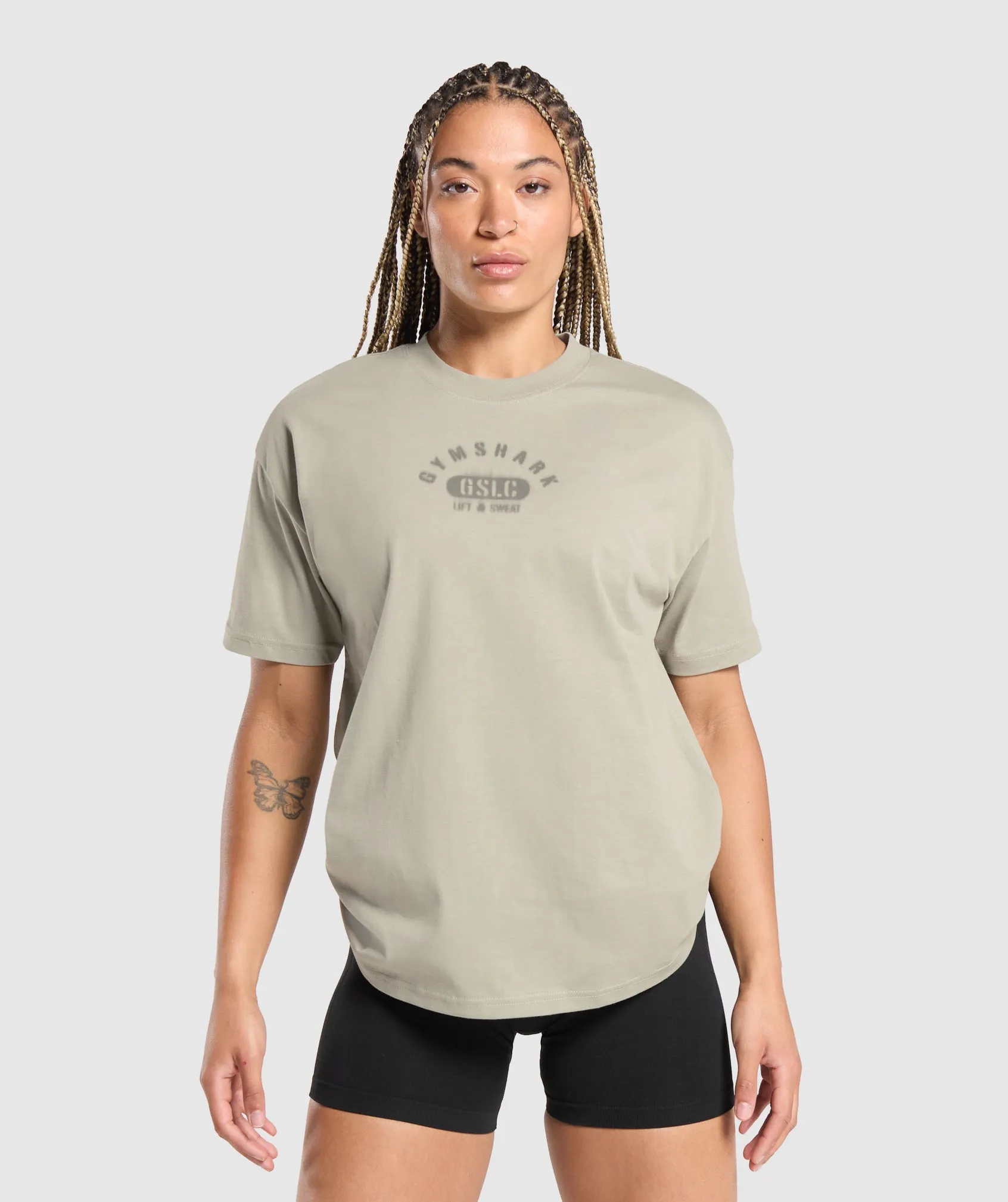 Gymshark Ath Dept Oversized T-Shirt - Chalk Green sold by Gymshark product image thumbnail 2