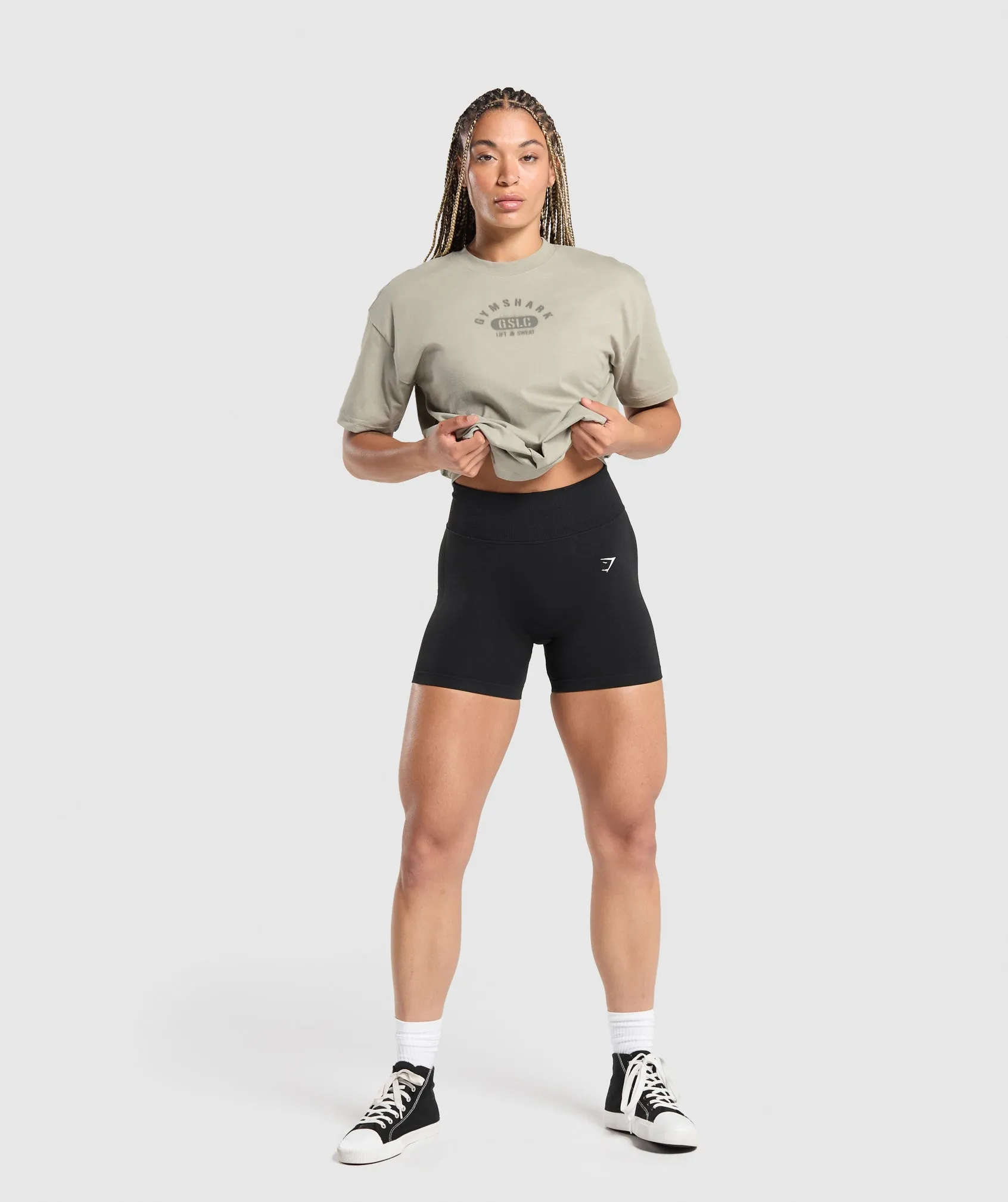Gymshark Ath Dept Oversized T-Shirt - Chalk Green sold by Gymshark product image thumbnail 4