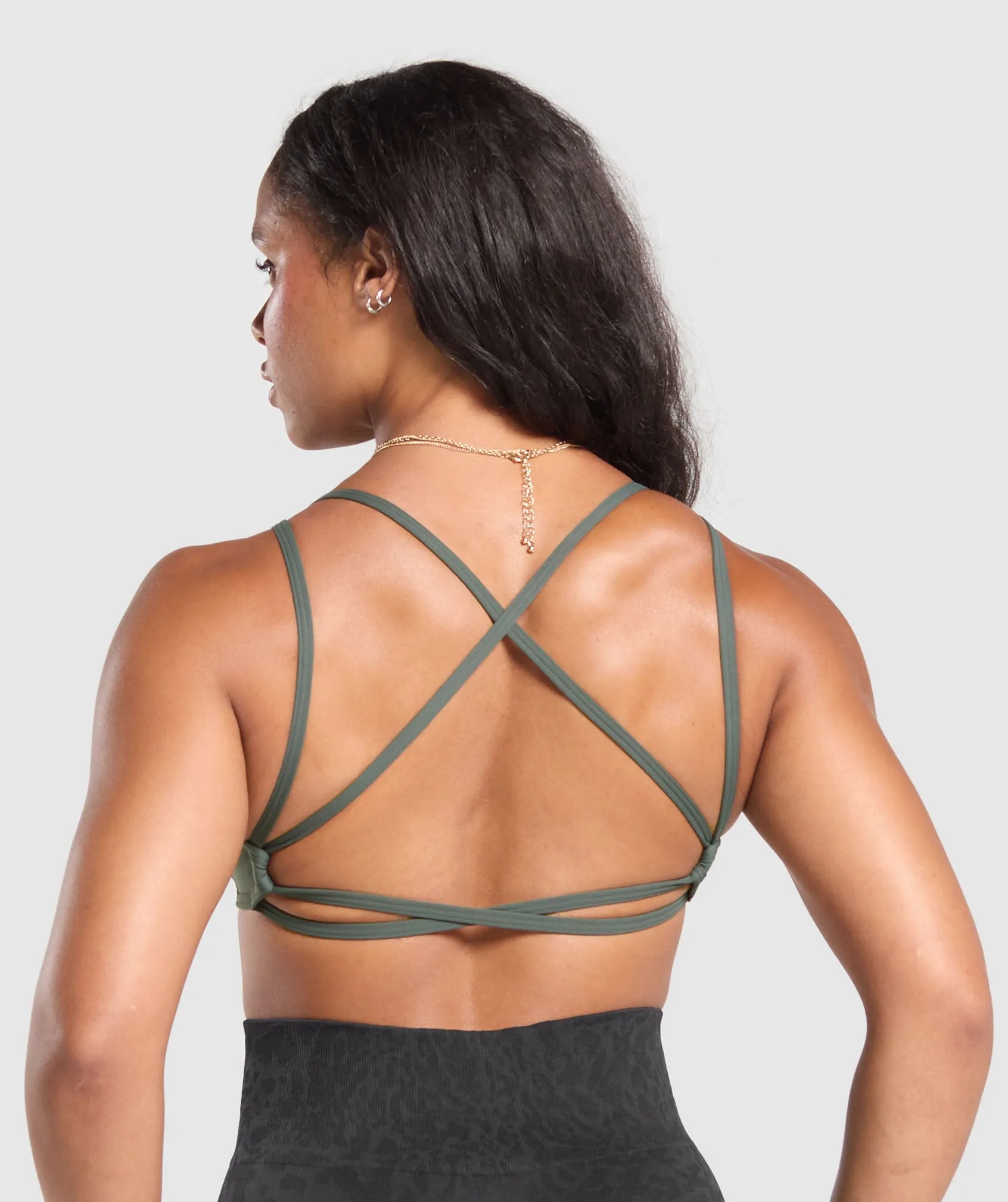 Gymshark Back Gains Sports Bra - Slate Teal sold by Gymshark