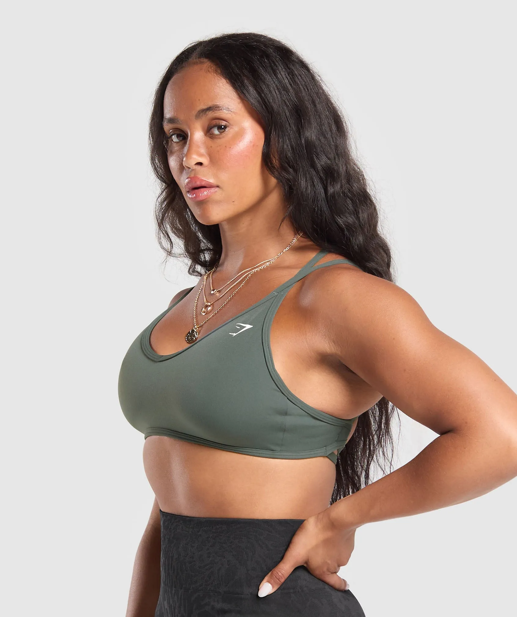 Gymshark Back Gains Sports Bra - Slate Teal sold by Gymshark product image thumbnail 3