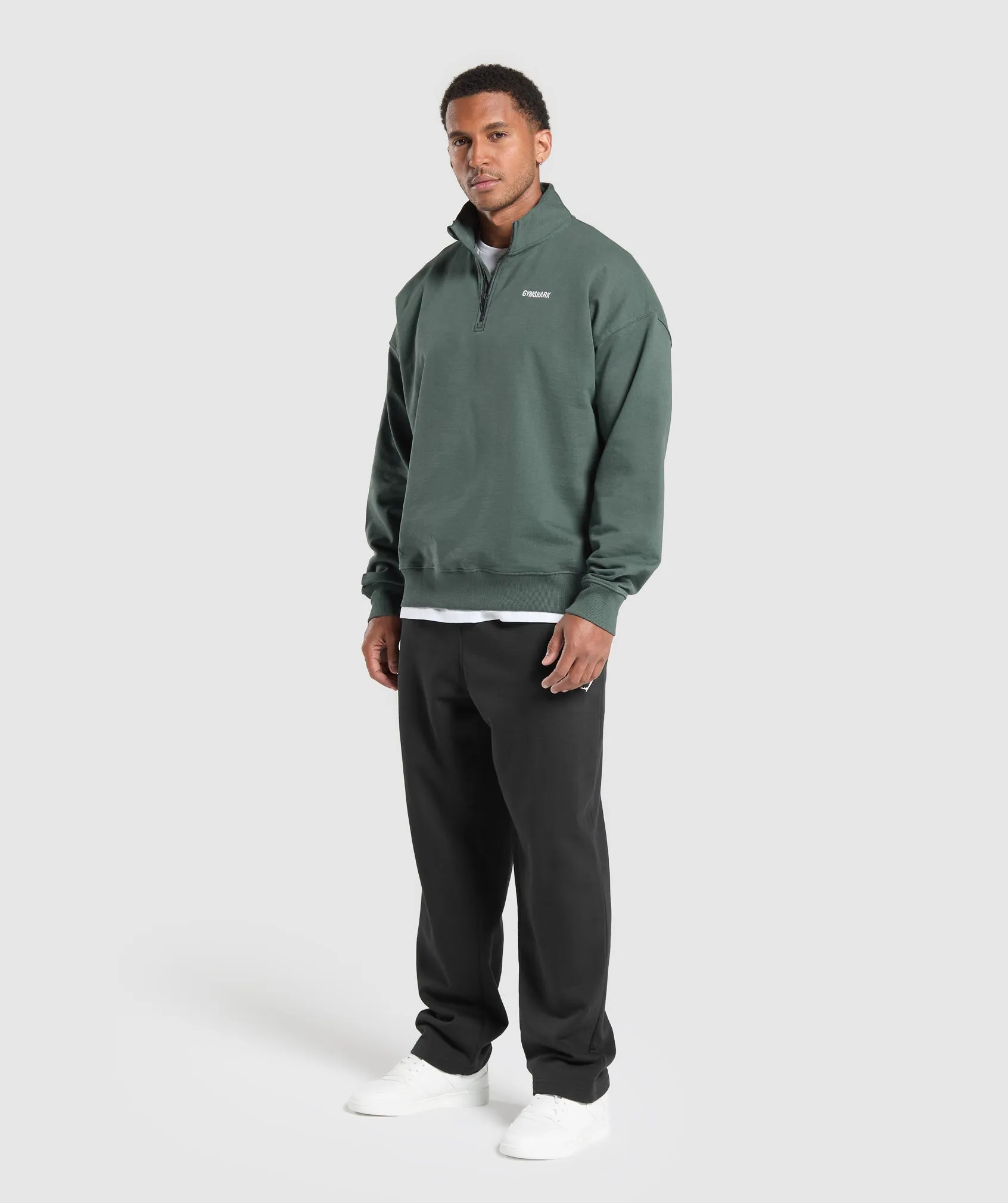 Gymshark Rest Day Sweats 1/4 Zip - Slate Teal sold by Gymshark product image thumbnail 4