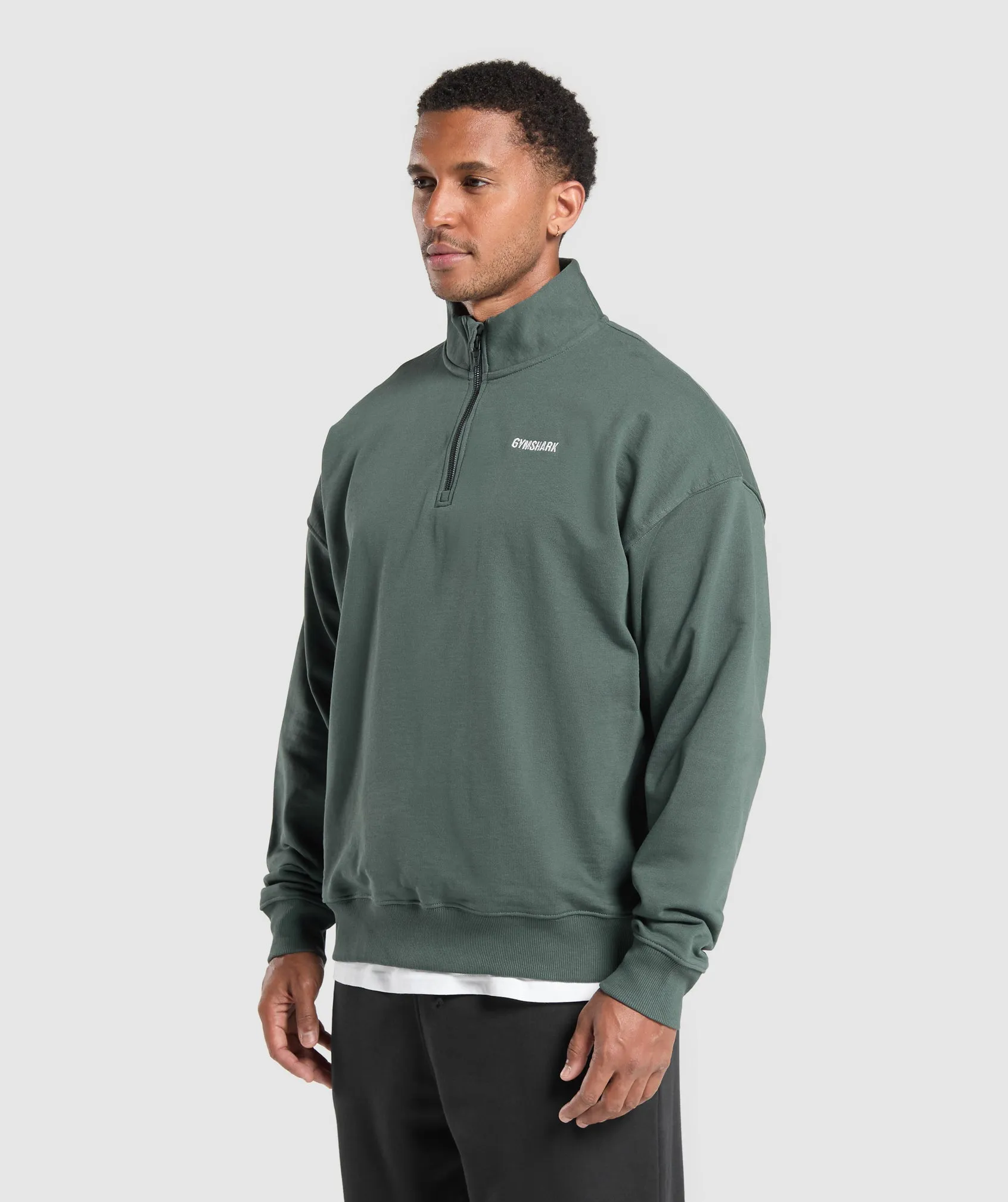 Gymshark Rest Day Sweats 1/4 Zip - Slate Teal sold by Gymshark product image thumbnail 3