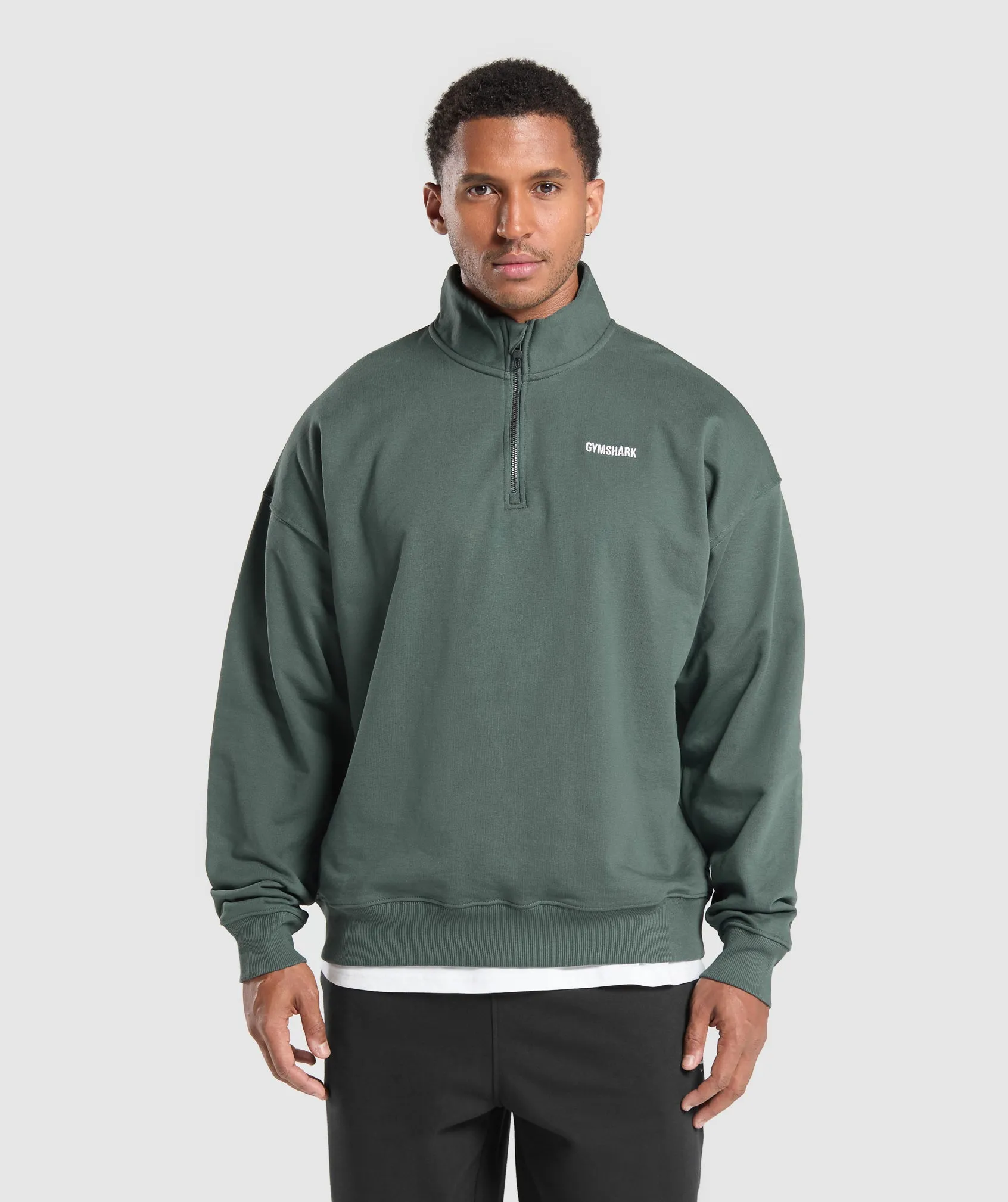 Gymshark Rest Day Sweats 1/4 Zip - Slate Teal sold by Gymshark