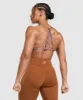 Gymshark Power X Minimal Sports Bra - Brick Brown sold by Gymshark