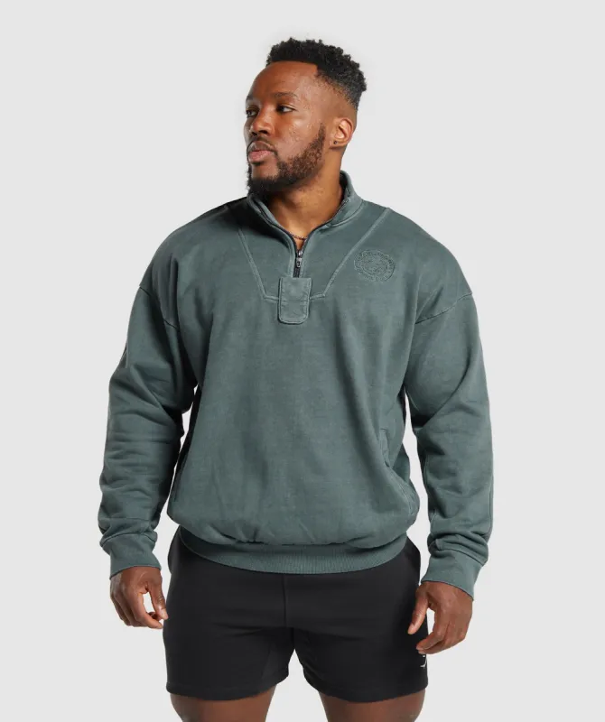 Gymshark Premium Legacy 1/4 Zip - Cargo Teal sold by Gymshark
