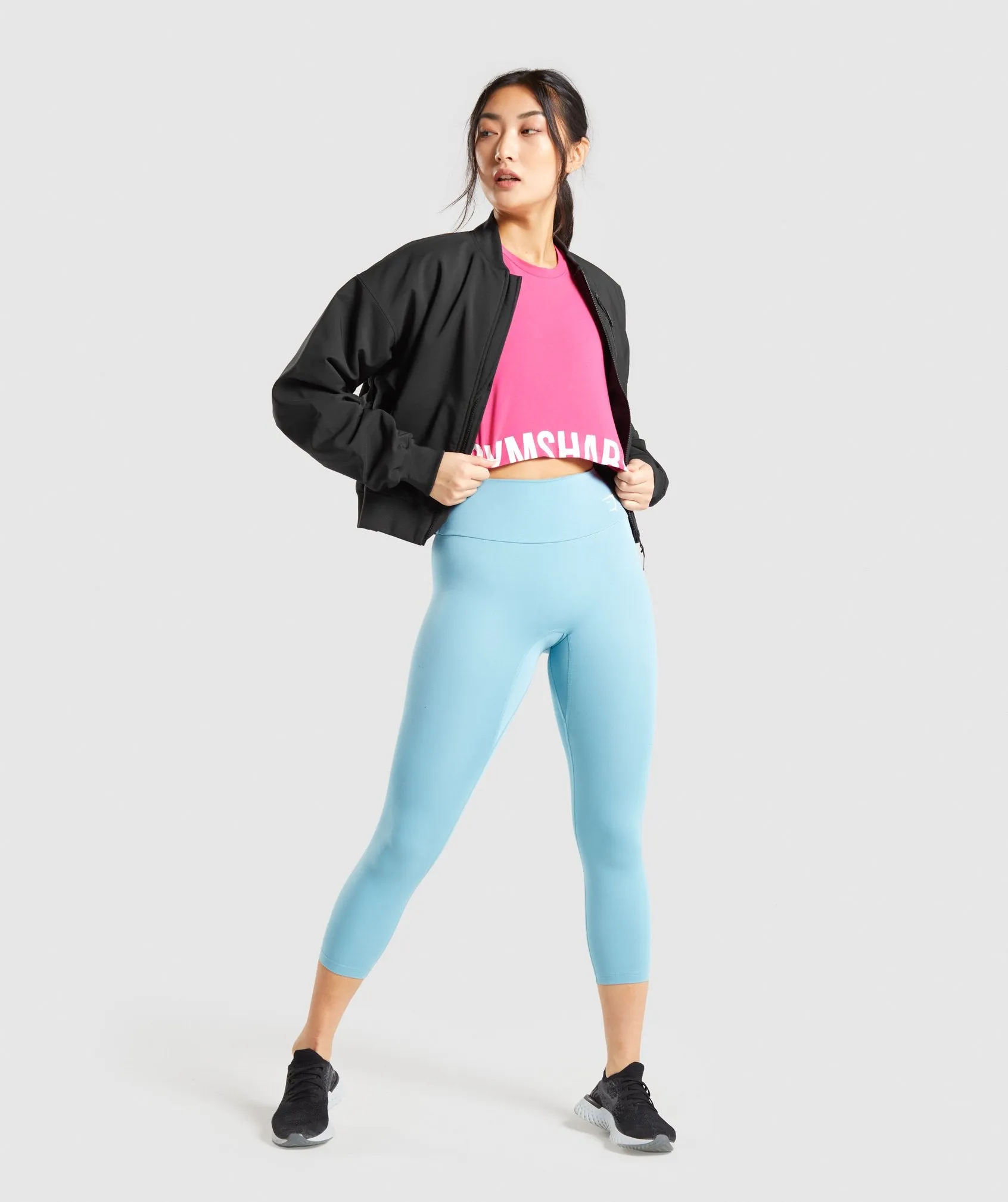 Gymshark Fraction Crop Top - Pink sold by Gymshark product image thumbnail 4