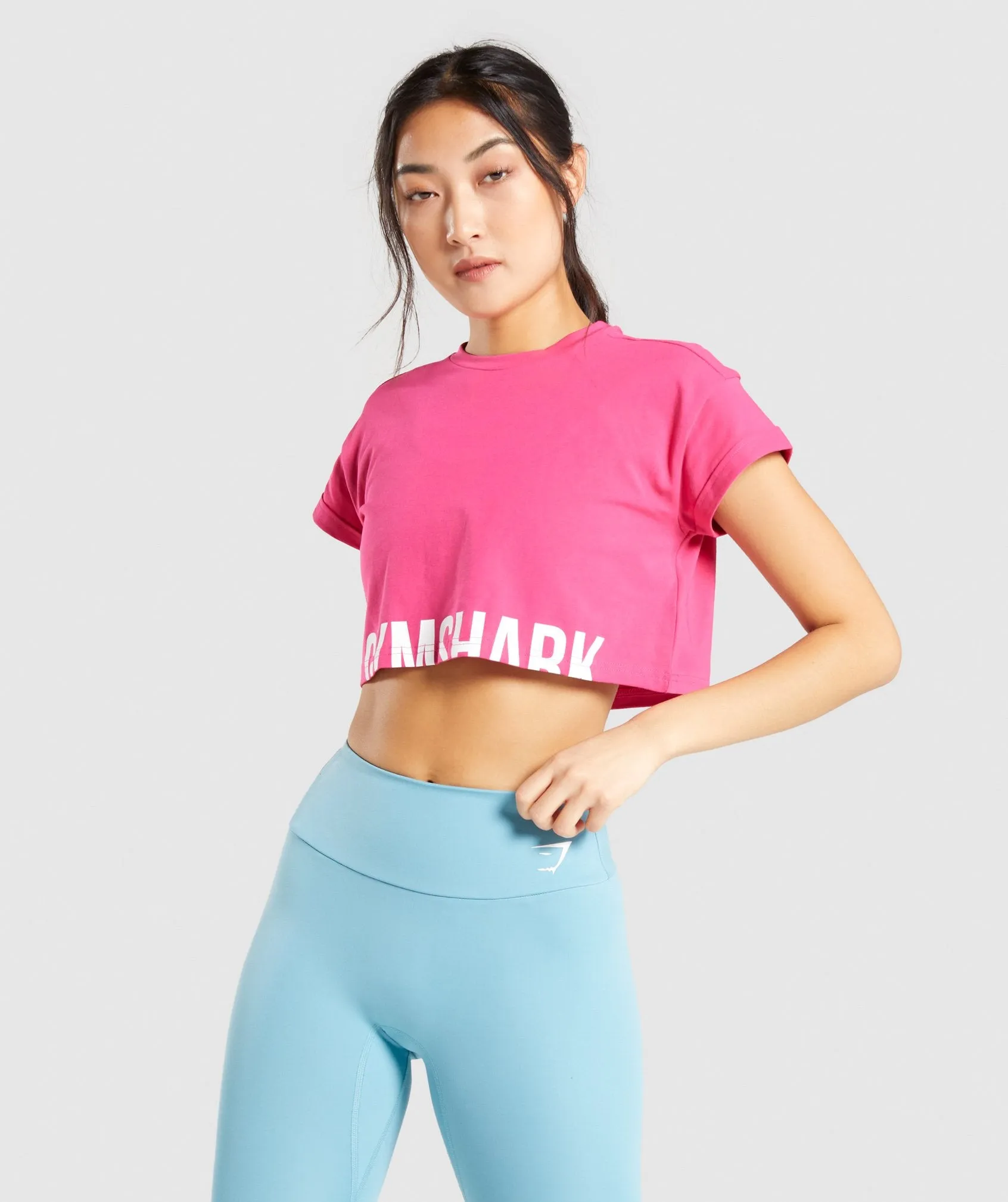 Gymshark Fraction Crop Top - Pink sold by Gymshark