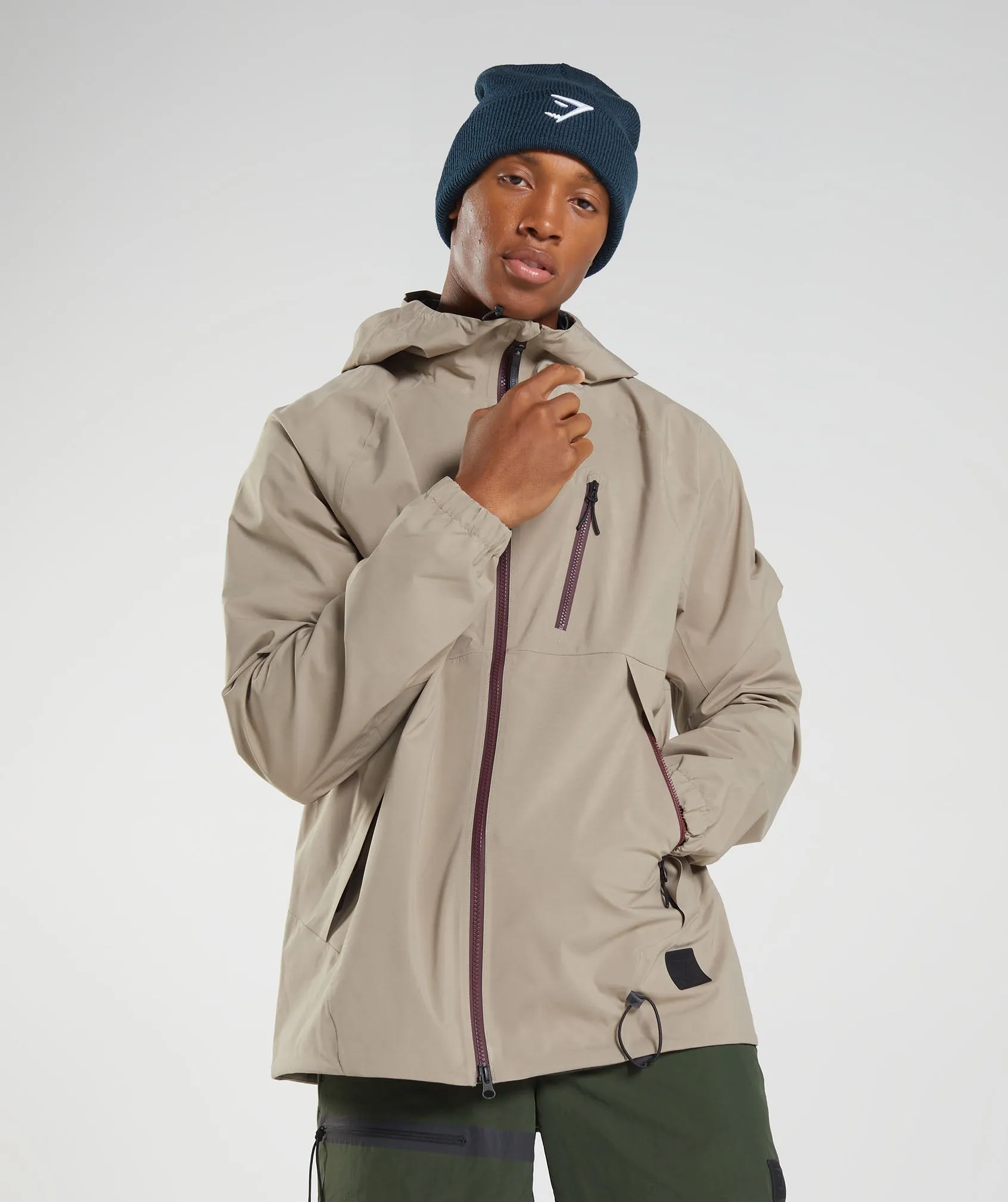 Gymshark Retake Jacket - Cement Brown sold by Gymshark