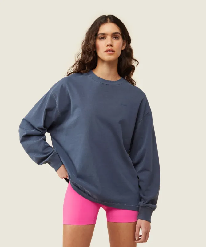 Gymshark everywear Long Sleeve Top - Heavy Blue sold by Gymshark