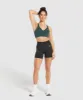 Gymshark Vital Seamless V Neck Sports Bra - Woodland Green Marl sold by Gymshark