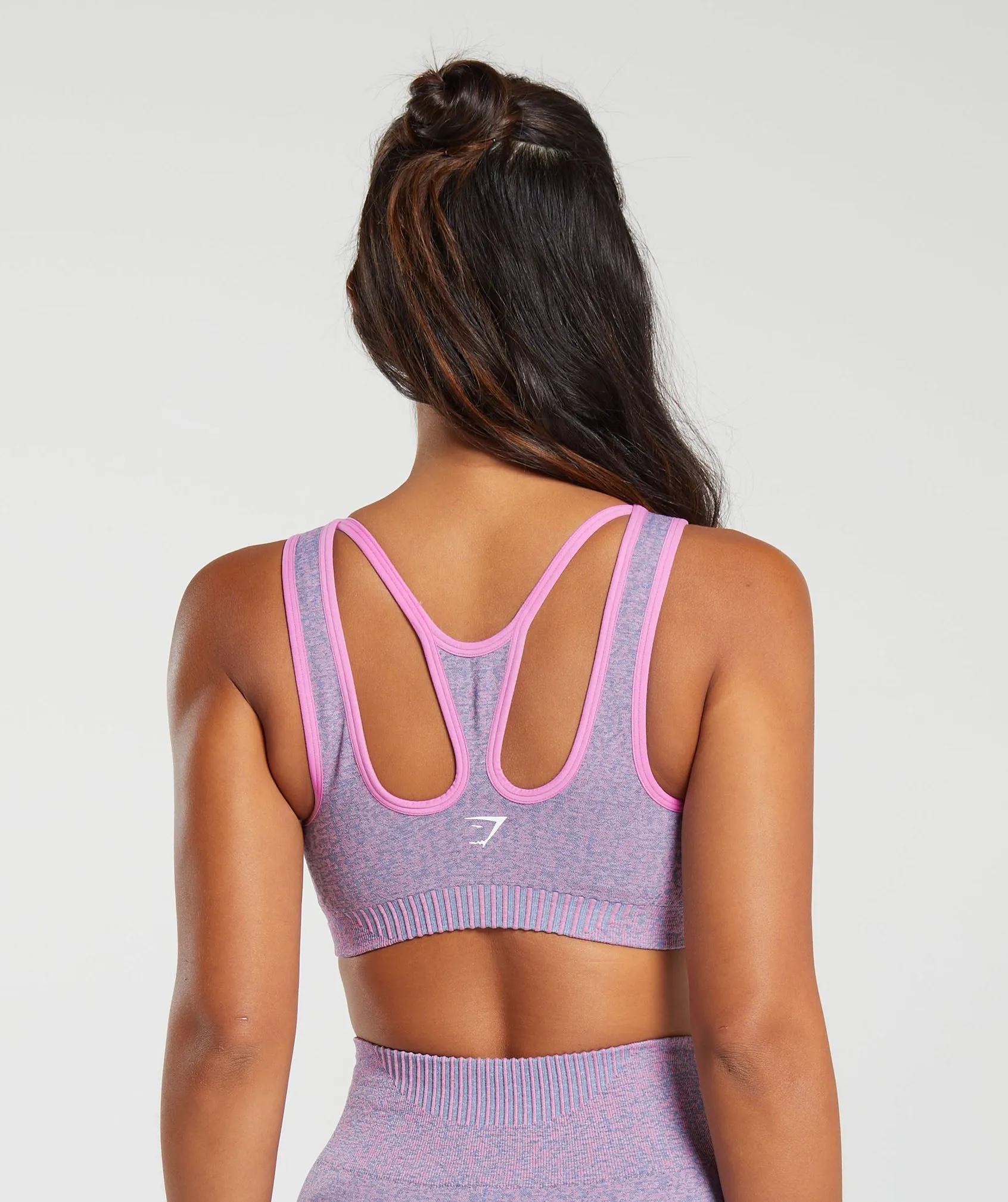 Gymshark Marl Seamless Scoop Bra - Light Pink/Light Blue Marl/Sherbet Pink sold by Gymshark product image thumbnail 2