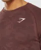 Gymshark Geo Seamless T-Shirt - Cherry Brown/Black sold by Gymshark