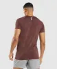 Gymshark Geo Seamless T-Shirt - Cherry Brown/Black sold by Gymshark