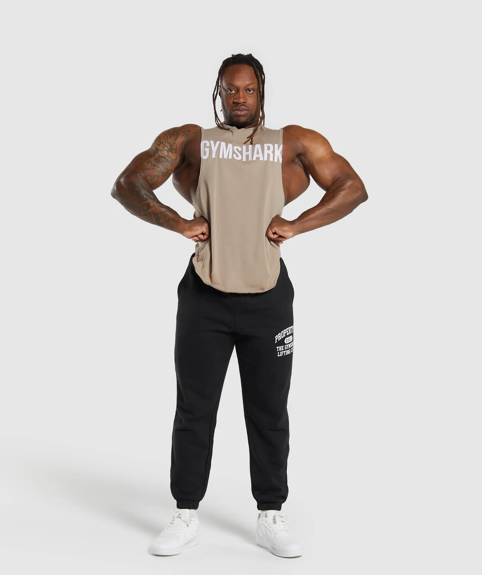 Gymshark Impact Drop Arm Tank - Sand Brown sold by Gymshark product image thumbnail 4