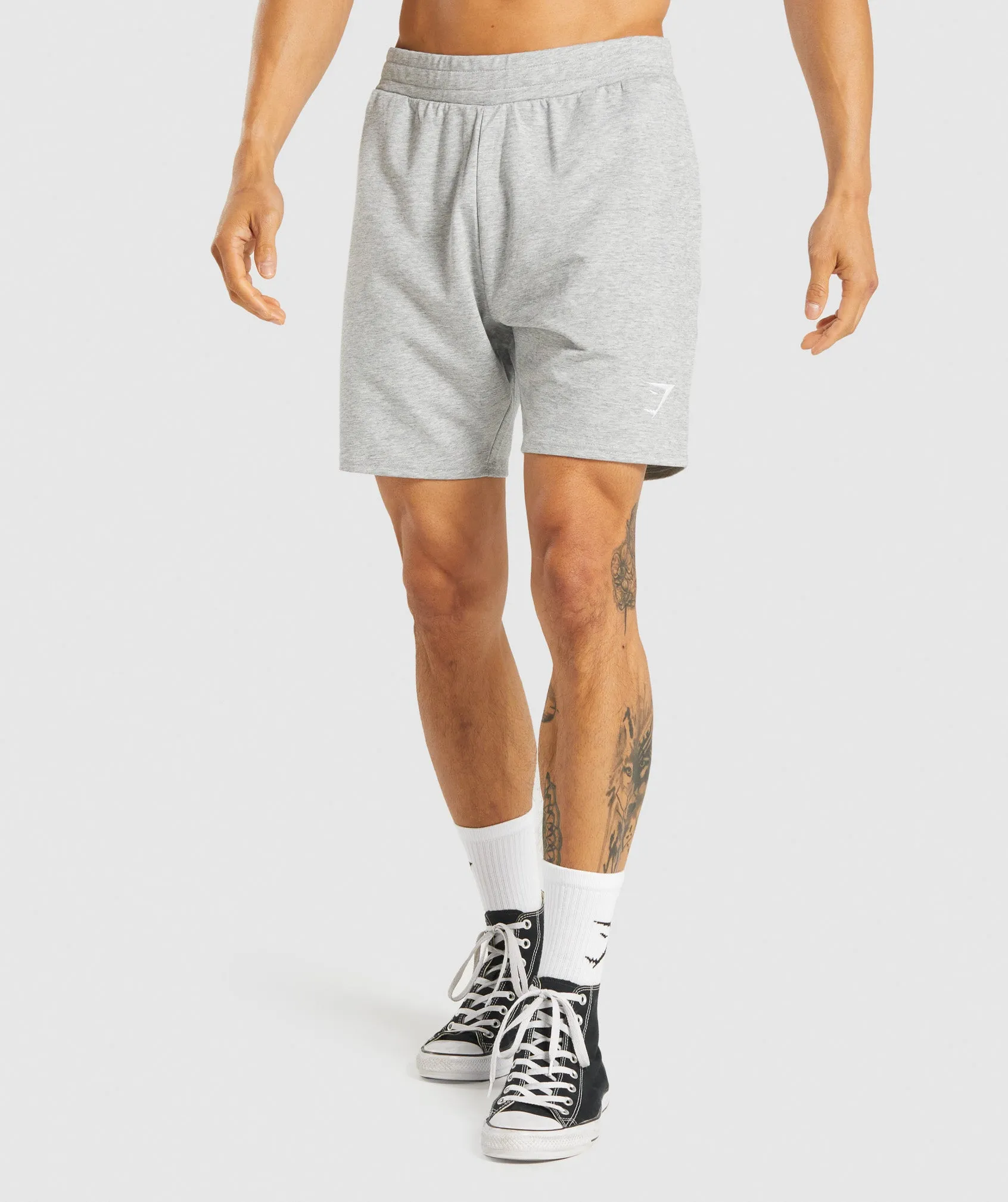 Gymshark Essential 7 Shorts - Light Grey Marl sold by Gymshark