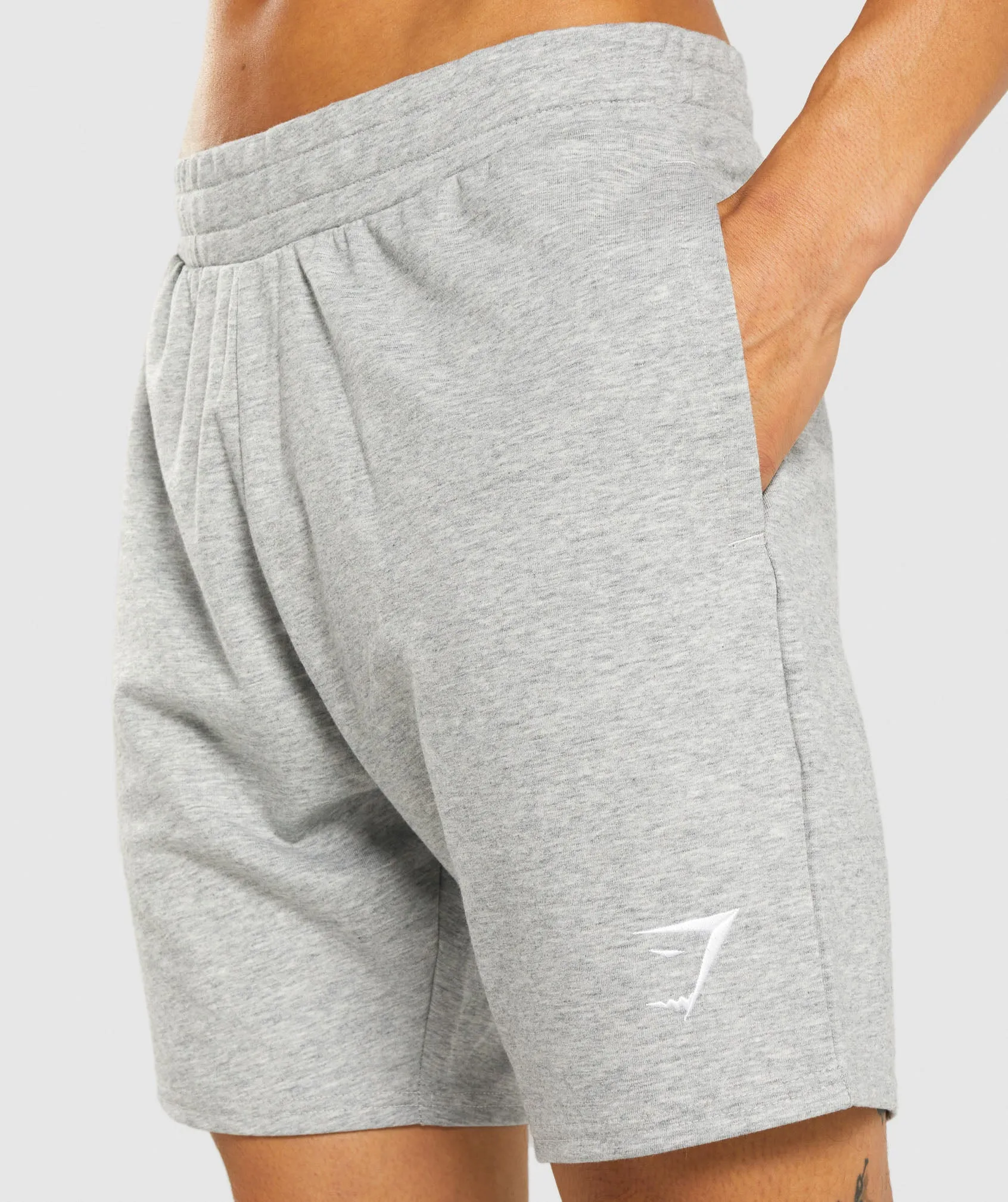 Gymshark Essential 7 Shorts - Light Grey Marl sold by Gymshark product image thumbnail 5
