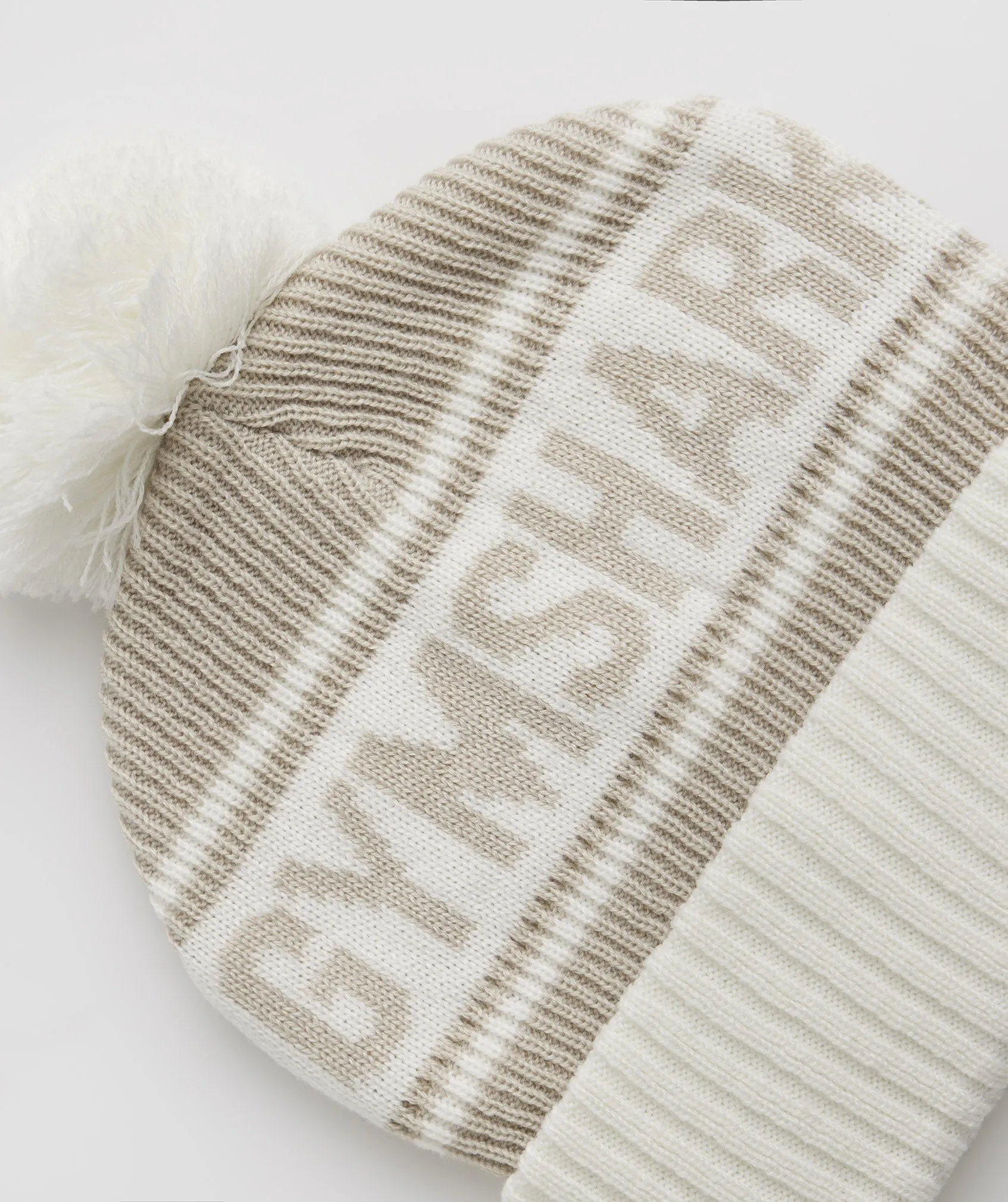 Gymshark Pom Beanie - Pebble Grey/White sold by Gymshark product image thumbnail 2