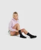 Gymshark Premium Logo Crew Socks 1pk - Black/Grey sold by Gymshark