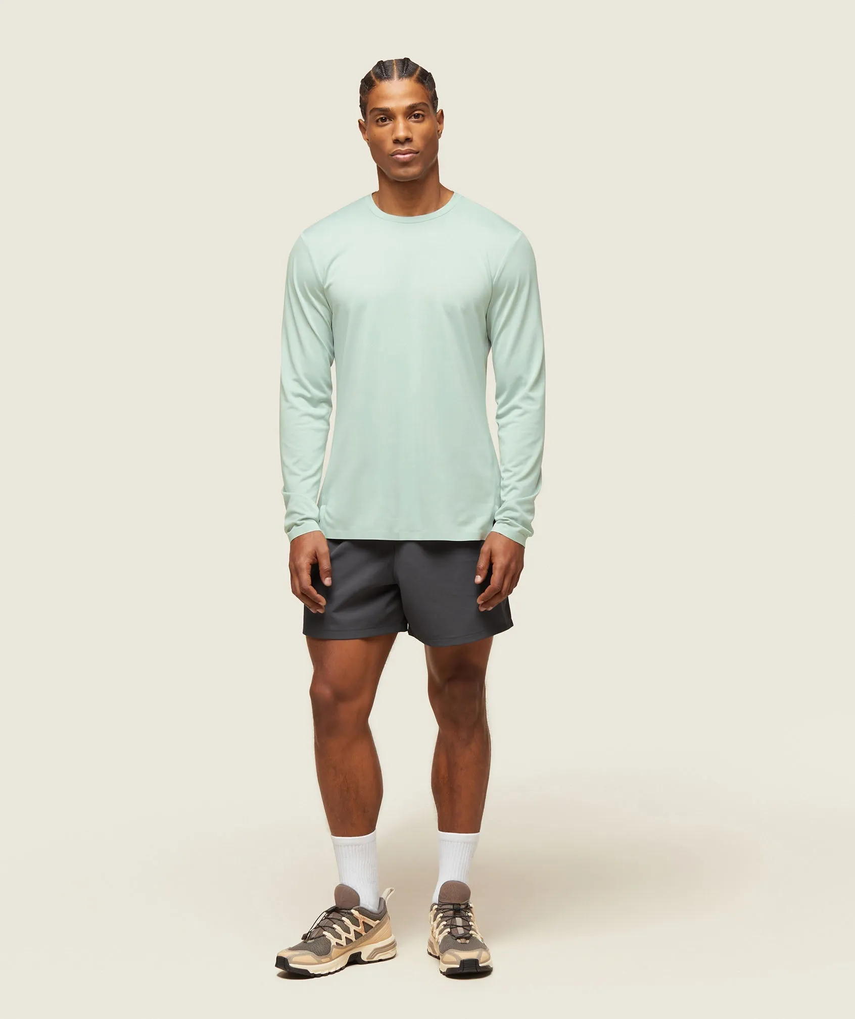 Gymshark everywear Tech Long Sleeve Tee - Cool Turquoise sold by Gymshark product image thumbnail 2