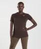 Gymshark Vital Seamless 2.0 Light T-Shirt - Cherry Brown Marl sold by Gymshark