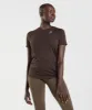 Gymshark Vital Seamless 2.0 Light T-Shirt - Cherry Brown Marl sold by Gymshark