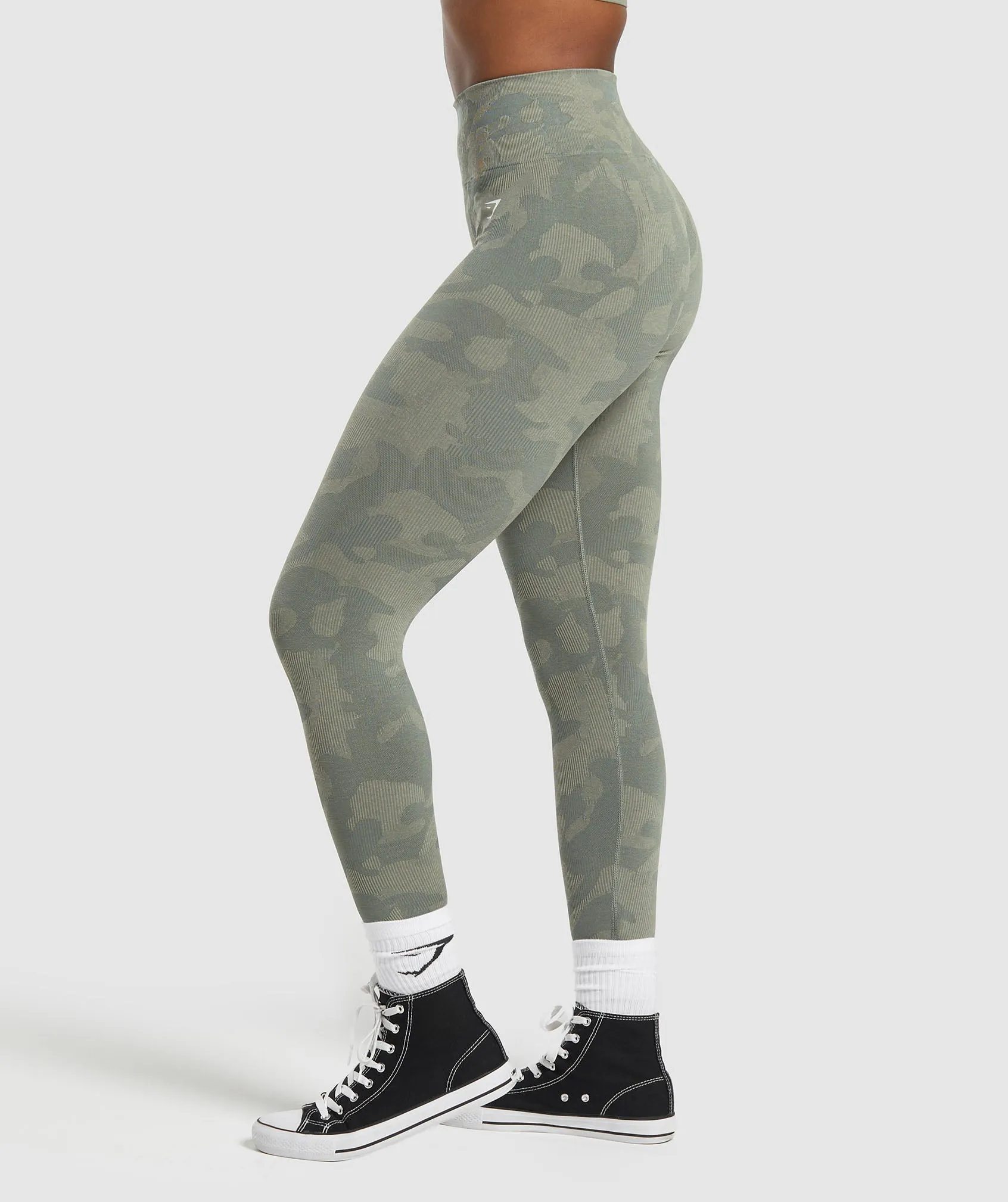 Gymshark Adapt Camo Seamless Leggings - Unit Green/Chalk Green sold by Gymshark product image thumbnail 3