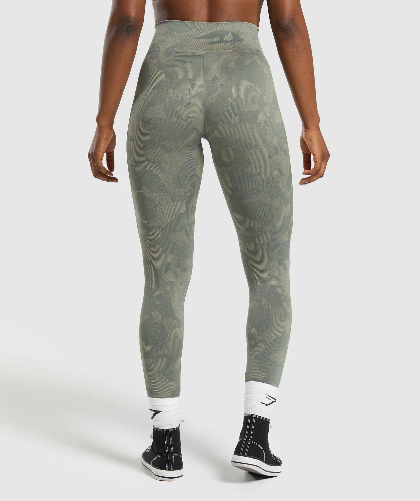 Gymshark Adapt Camo Seamless Leggings - Unit Green/Chalk Green sold by Gymshark product image thumbnail 2