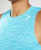 Gymshark Arrival Slim Marl Tank - Shark Blue/White Marl sold by Gymshark