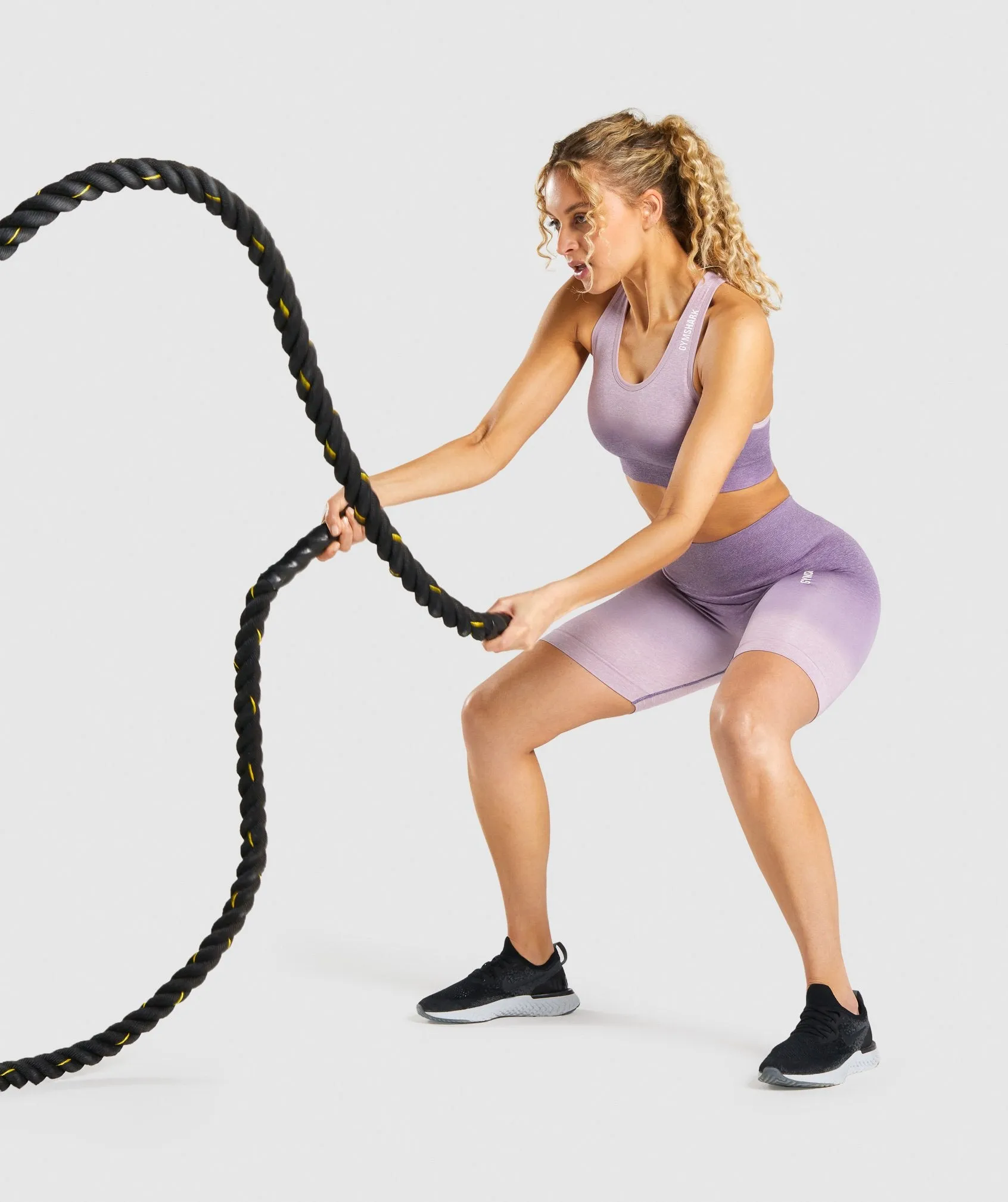 Gymshark Adapt Ombre Seamless Sports Bra - Light Purple Marl/Purple sold by Gymshark product image thumbnail 4