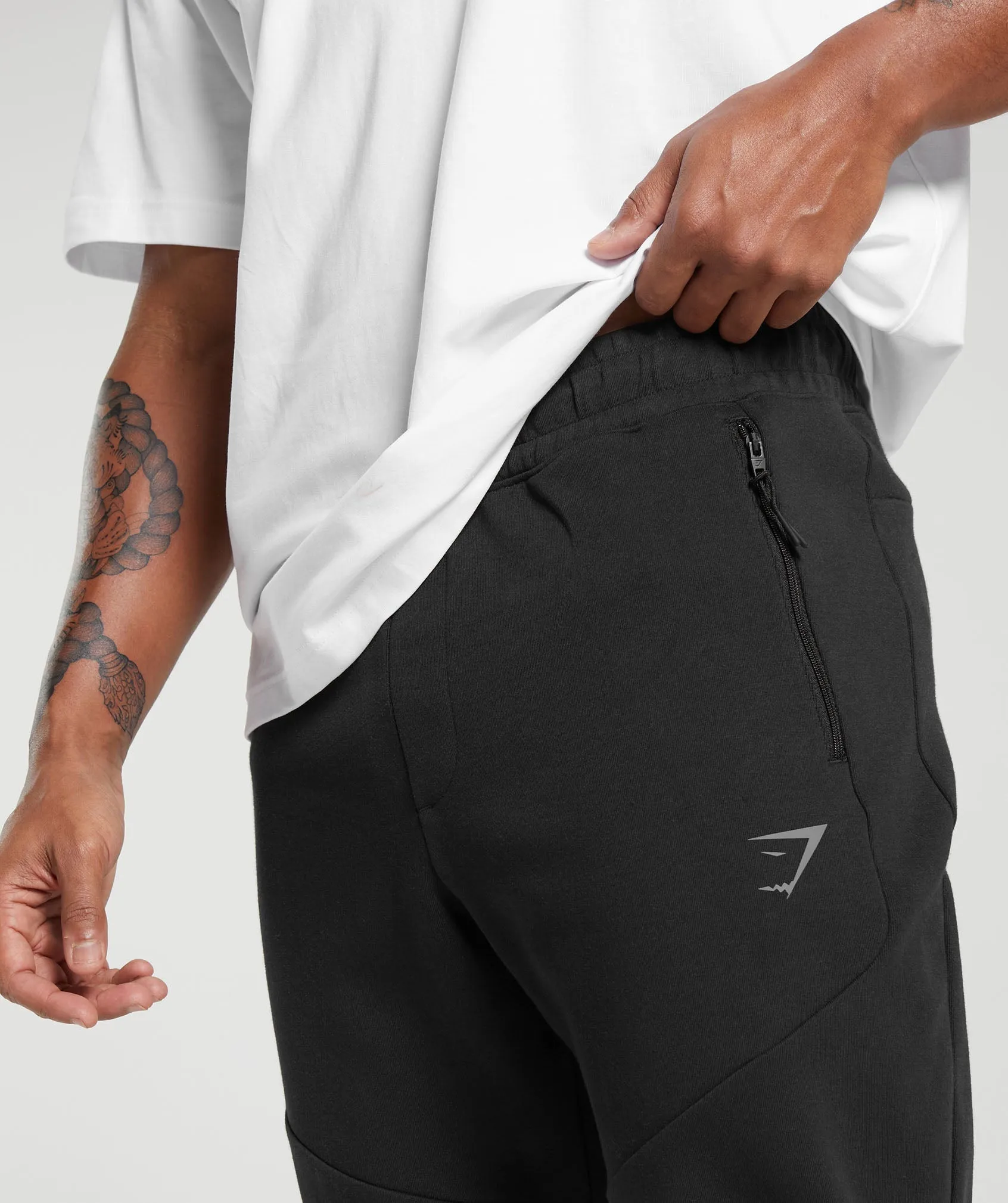 Gymshark Interlock Tech Joggers - Black sold by Gymshark product image thumbnail 5
