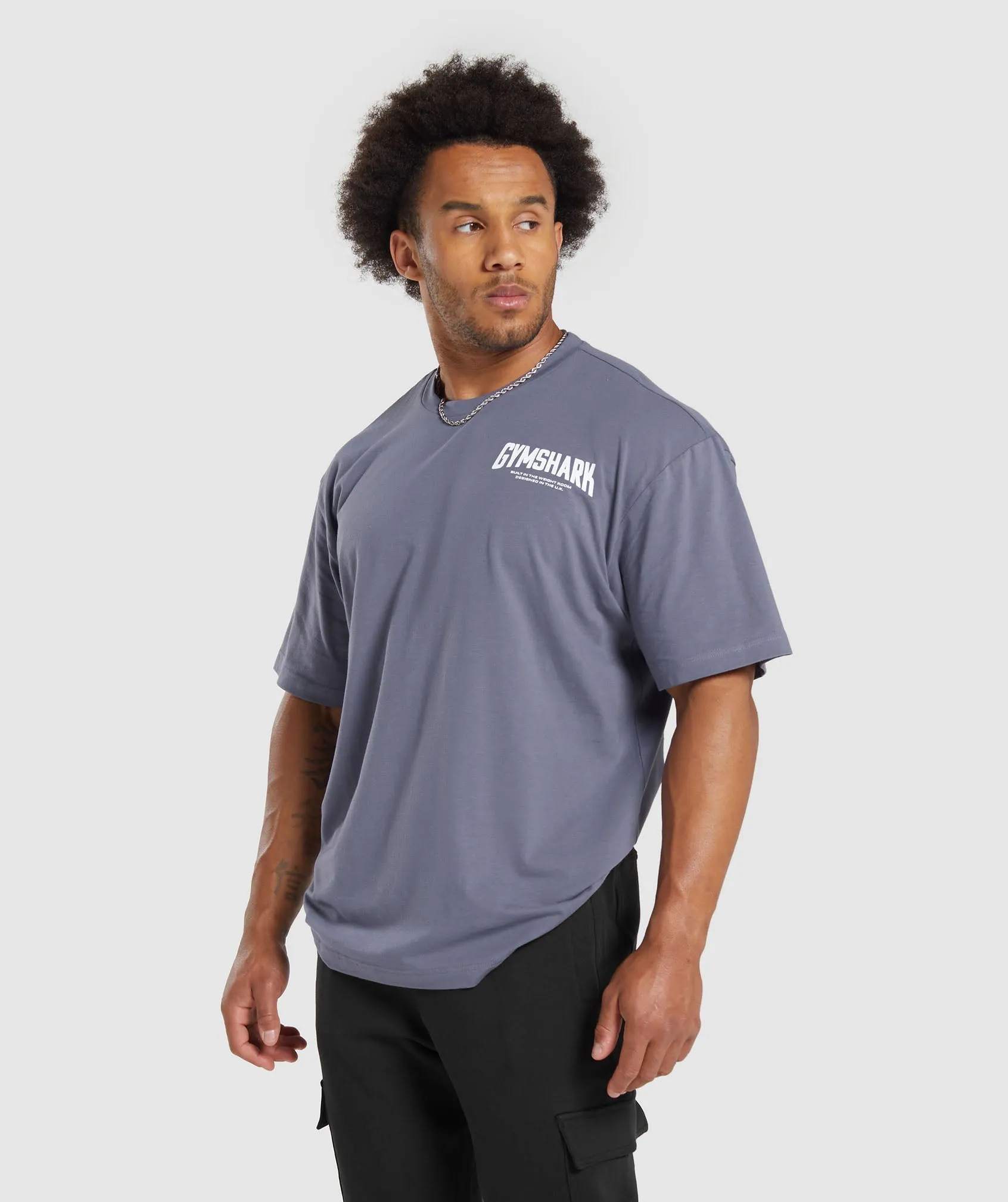 Gymshark Cartoon Lifting T-Shirt - Dewberry Purple sold by Gymshark product image thumbnail 3