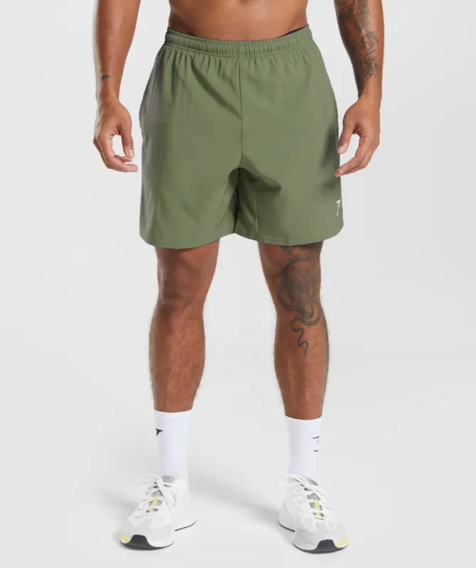 Gymshark Arrival 7" Shorts - Core Olive sold by Gymshark