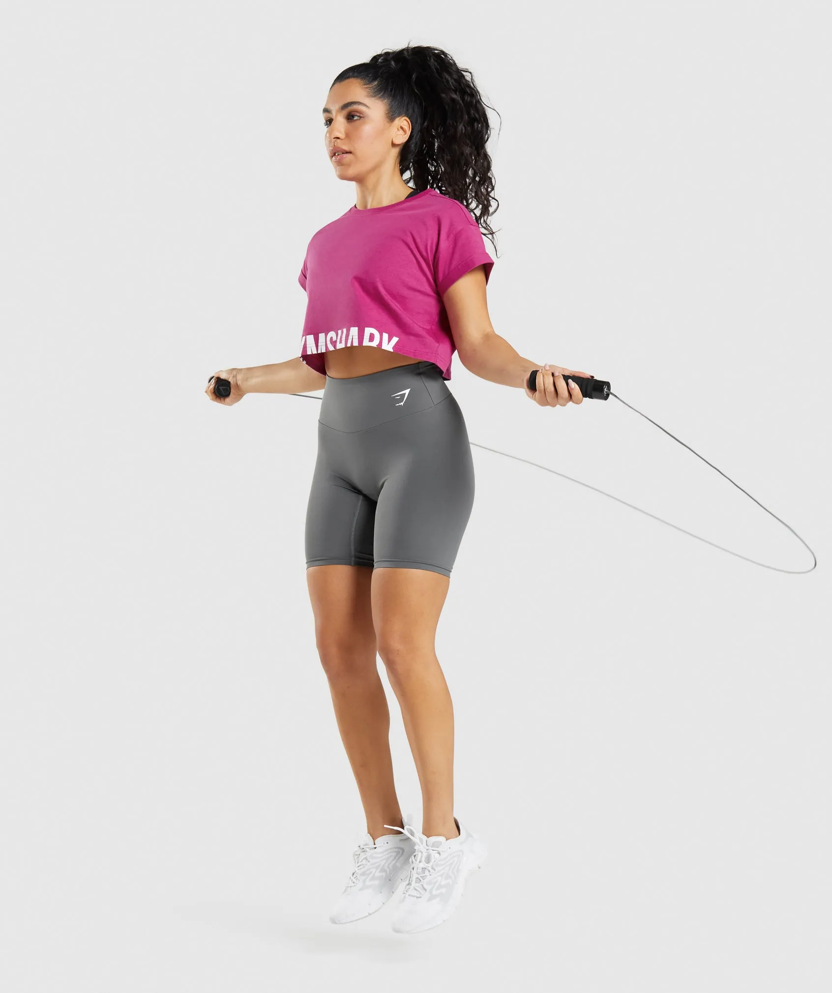 Gymshark Fraction Crop Top - Dragon Pink sold by Gymshark product image thumbnail 4