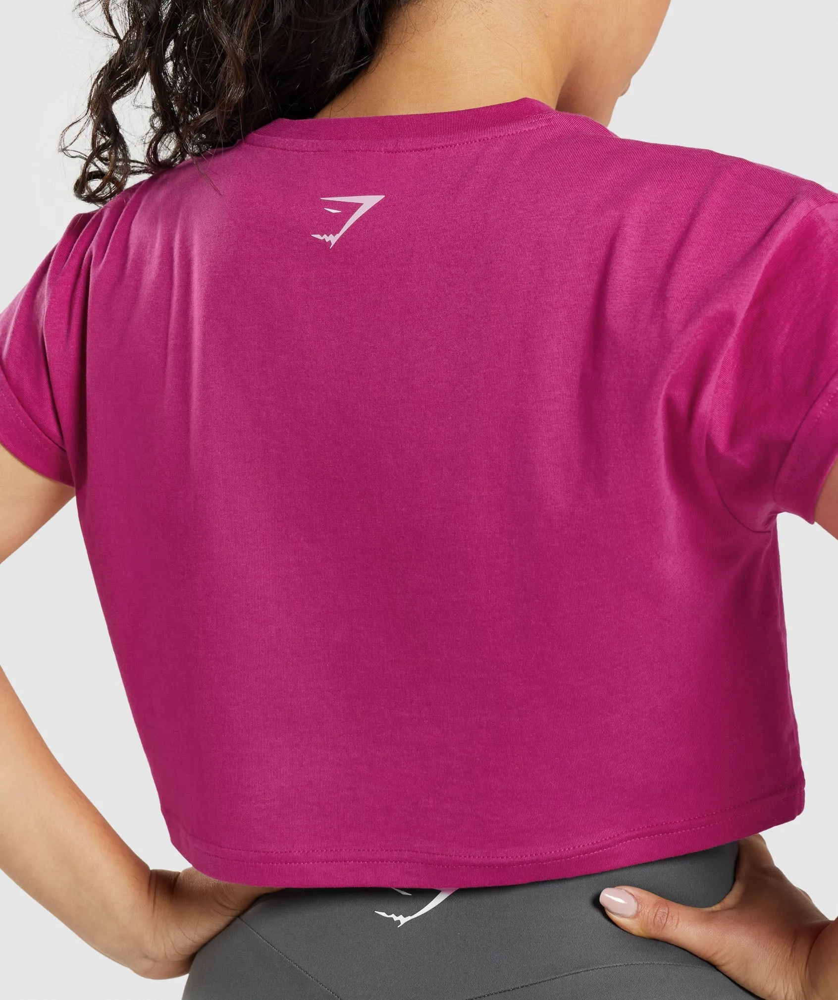 Gymshark Fraction Crop Top - Dragon Pink sold by Gymshark product image thumbnail 5