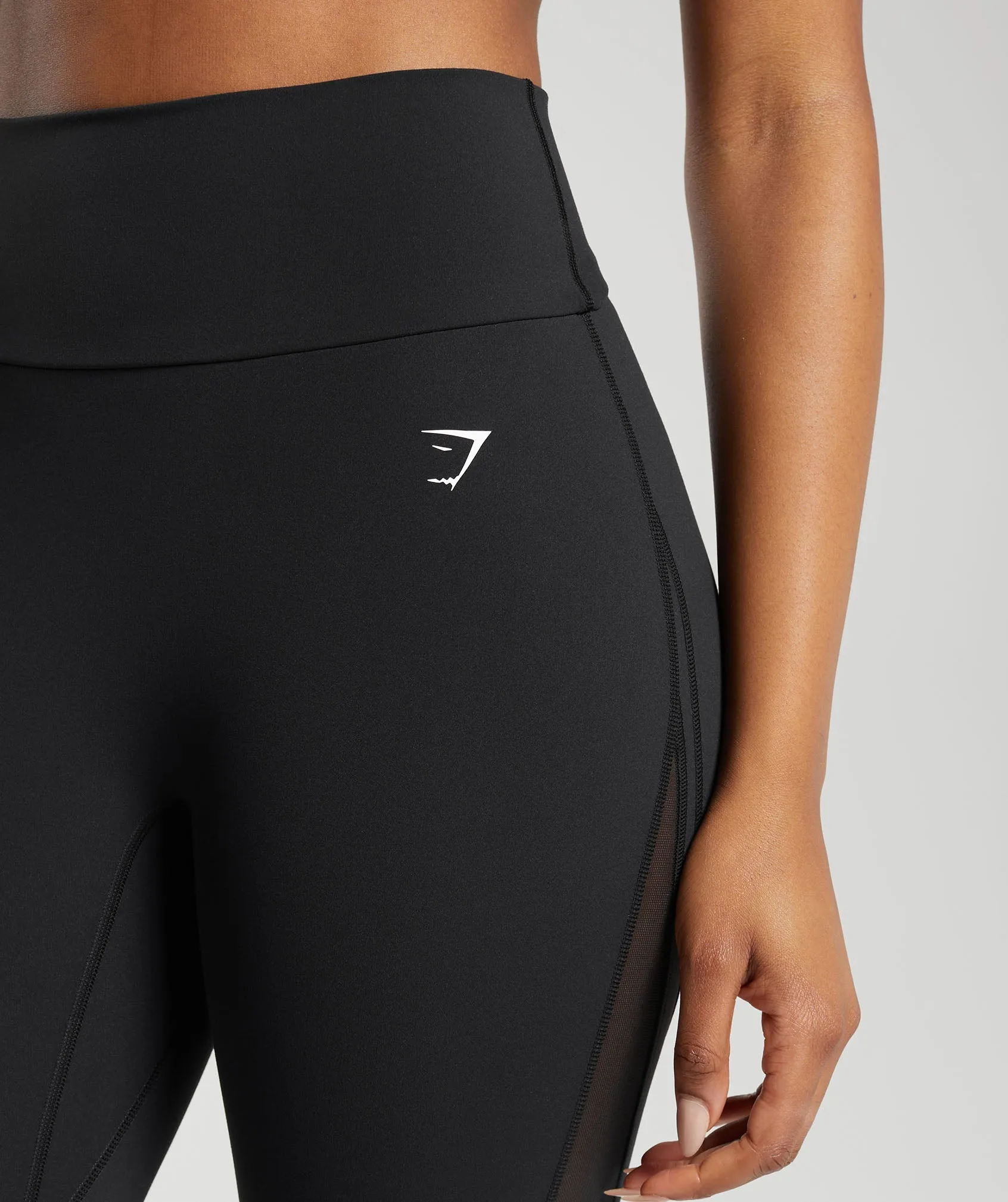 Gymshark Mesh Placement Leggings - Black sold by Gymshark product image thumbnail 5