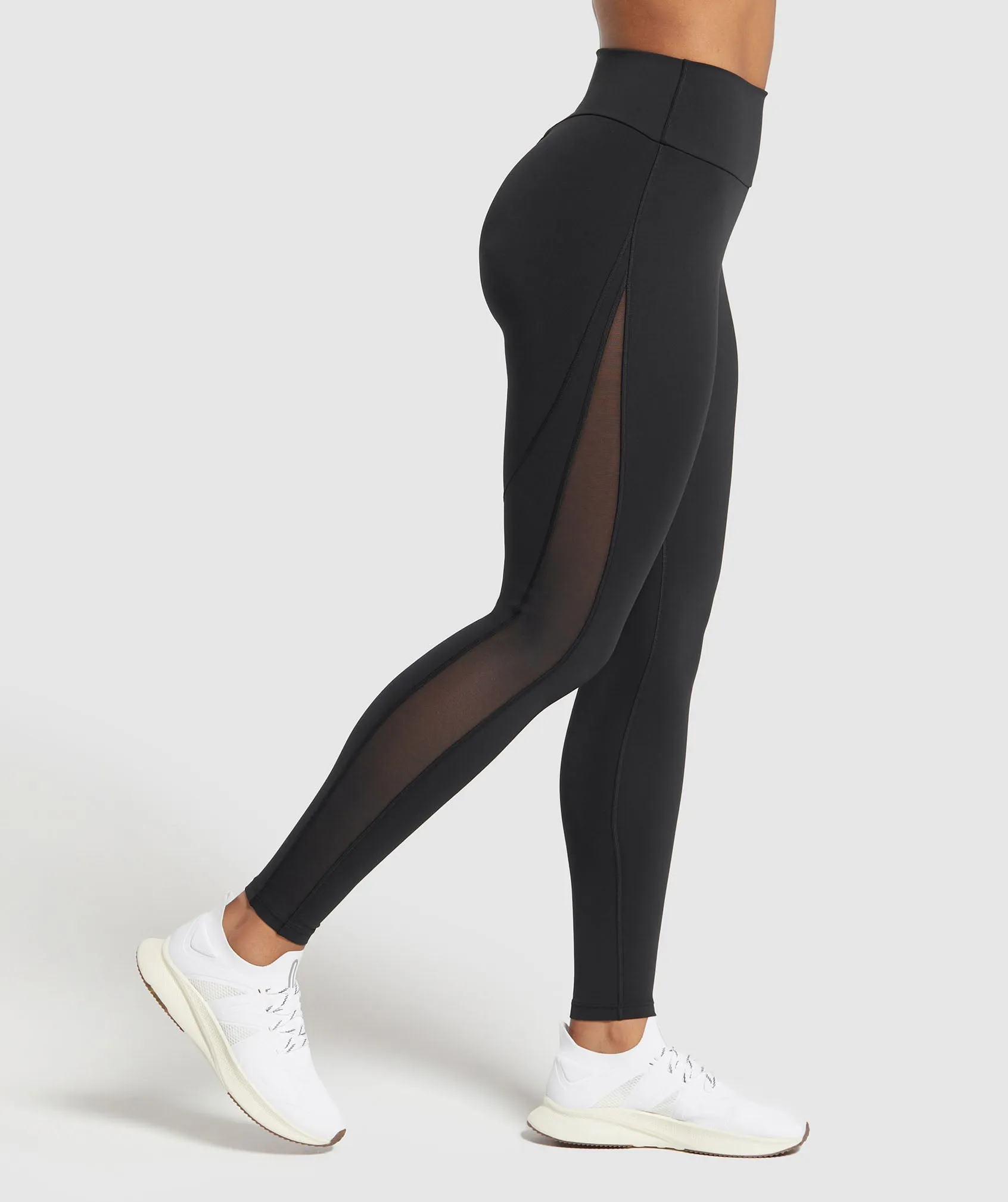 Gymshark Mesh Placement Leggings - Black sold by Gymshark