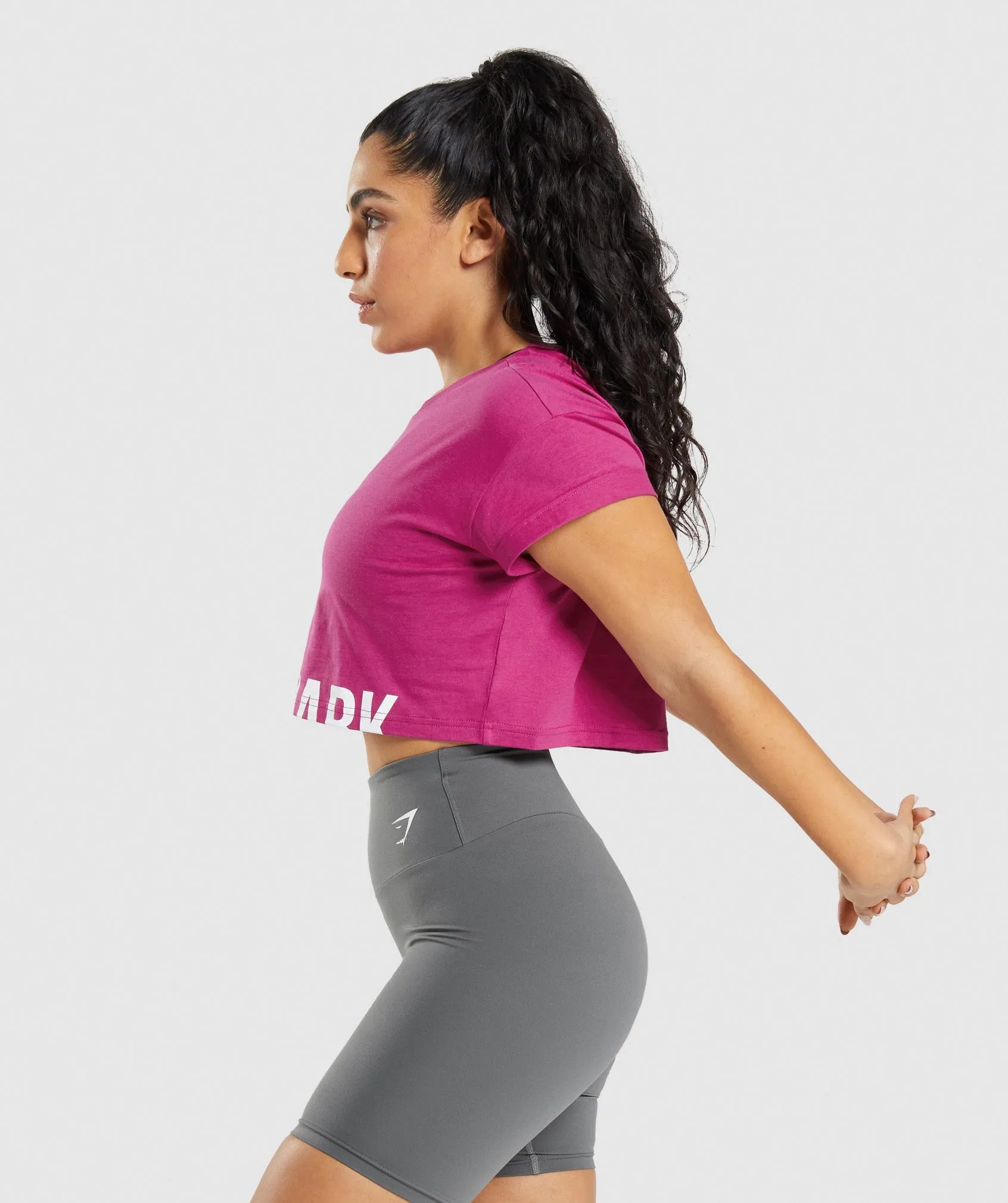 Gymshark Fraction Crop Top - Dragon Pink sold by Gymshark product image thumbnail 3