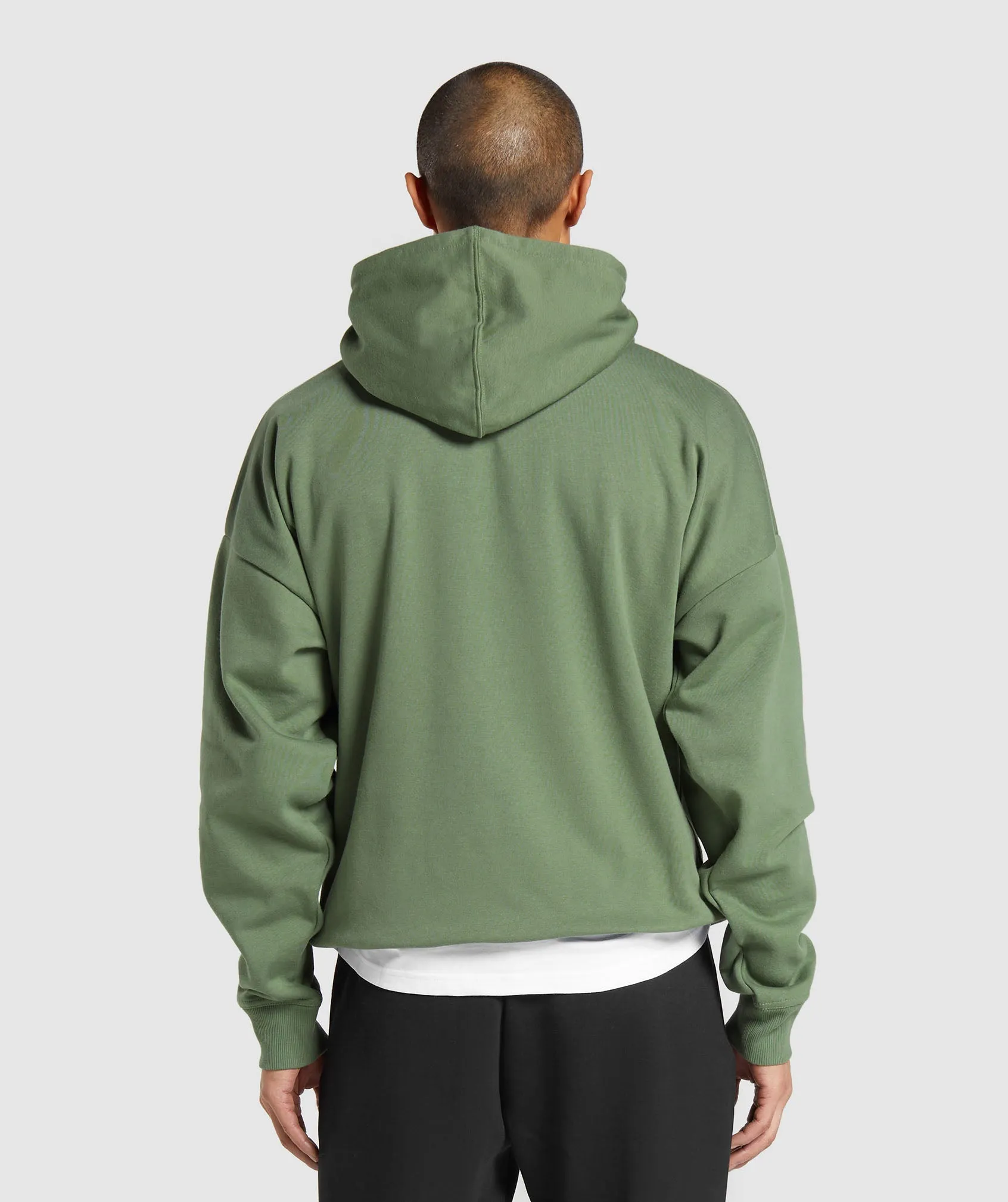 Gymshark Crest Oversized Zip Up Hoodie - Force Green sold by Gymshark product image thumbnail 2